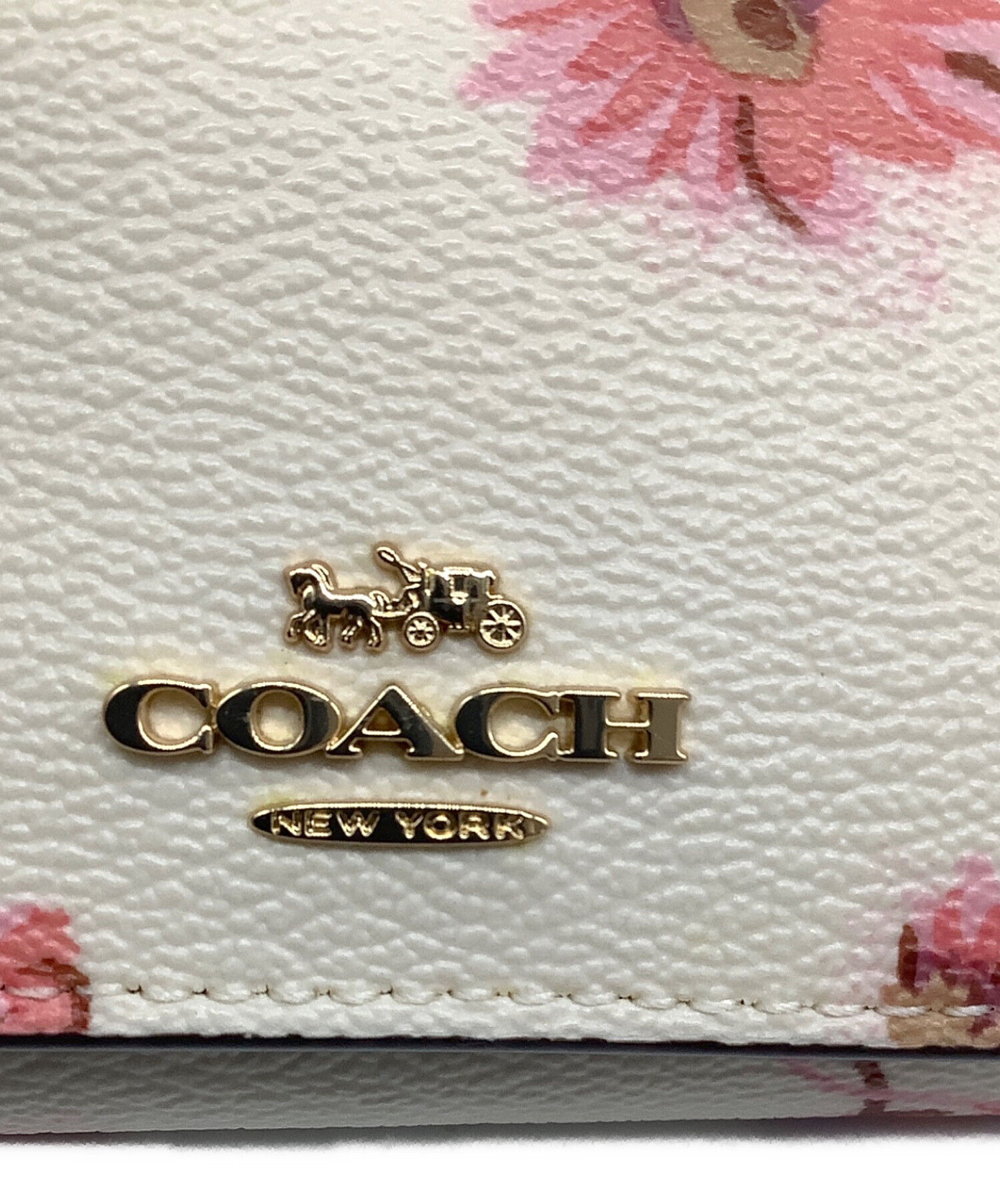 中古・古着通販】COACH (コーチ) 5連キーケース アイボリー×ピンク