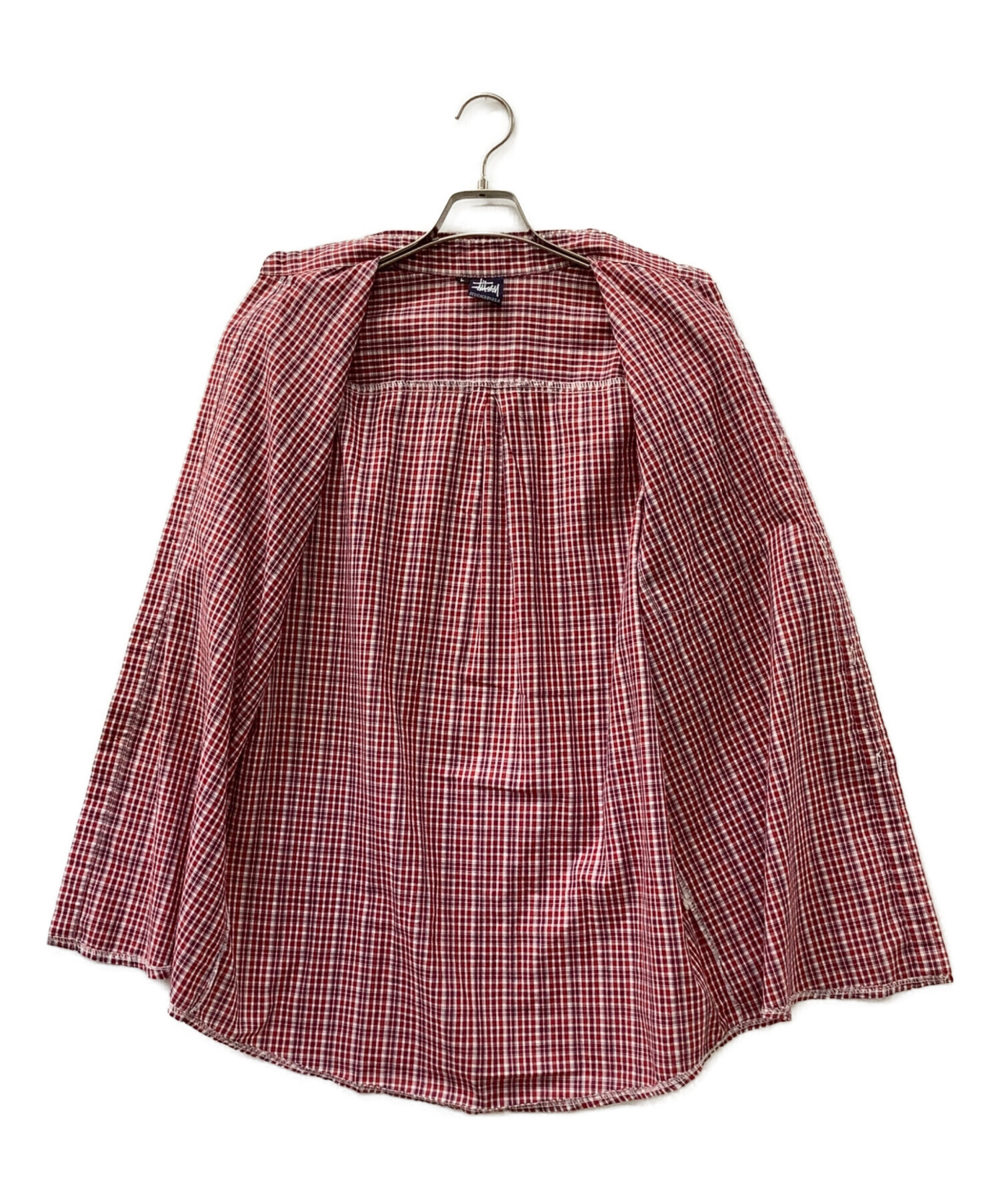 中古・古着通販】stussy (ステューシー) 半袖シャツ レッド サイズ:L