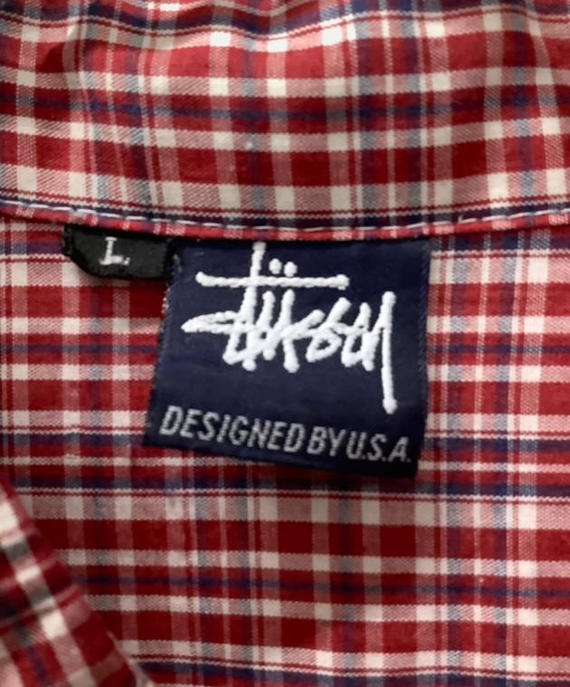 中古・古着通販】stussy (ステューシー) 半袖シャツ レッド サイズ:L