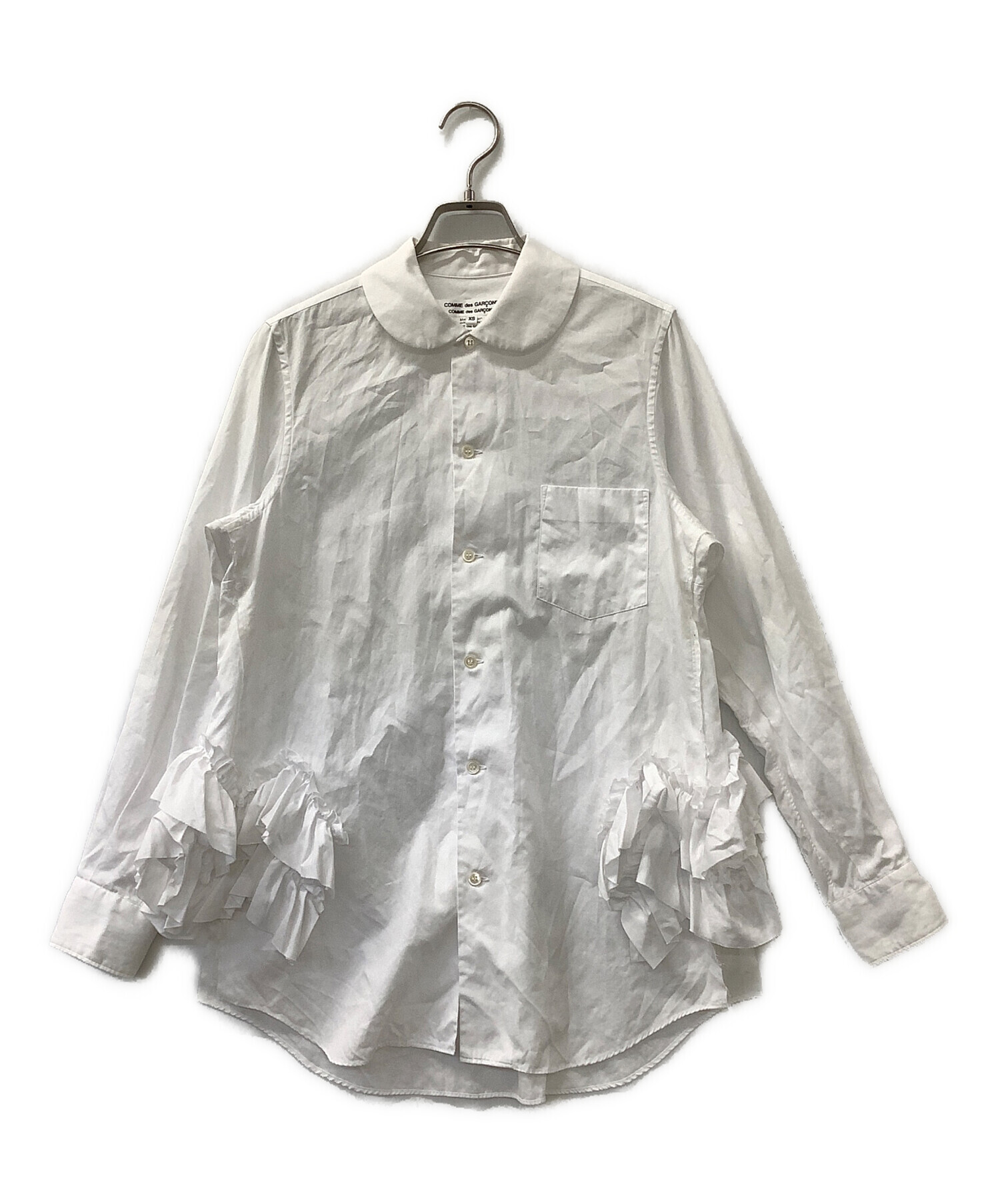 COMME des GARÇONS コムコム フリル付きシャツ Mサイズ　丸襟 中古・古着通販】COMME des GARCONS COMME des GARCONS