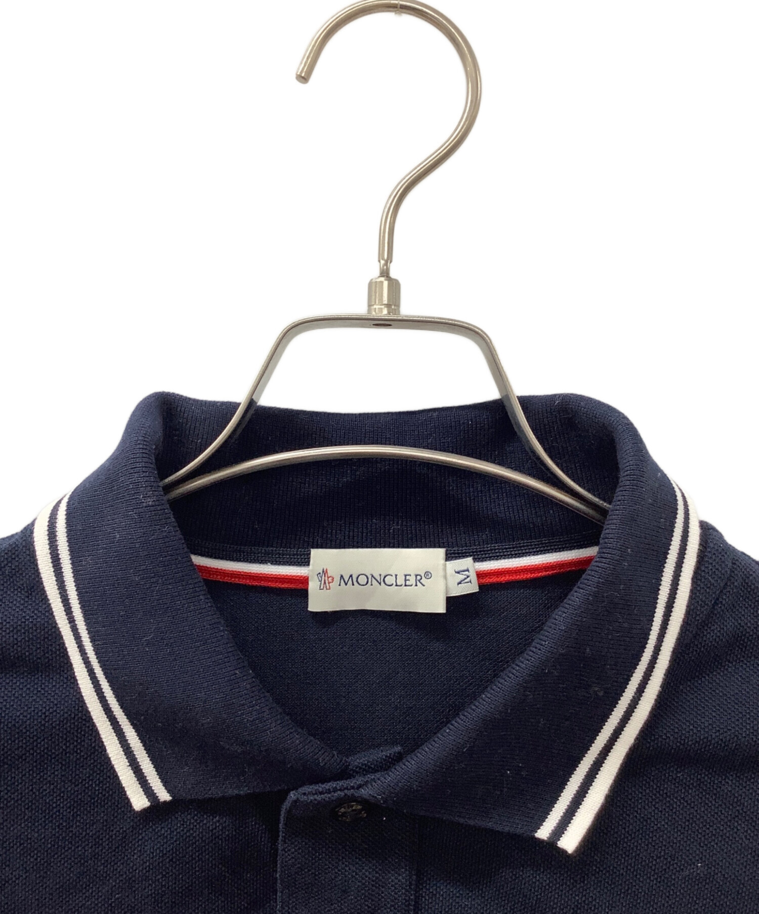 中古・古着通販】MONCLER (モンクレール) ポロシャツ ネイビー サイズ