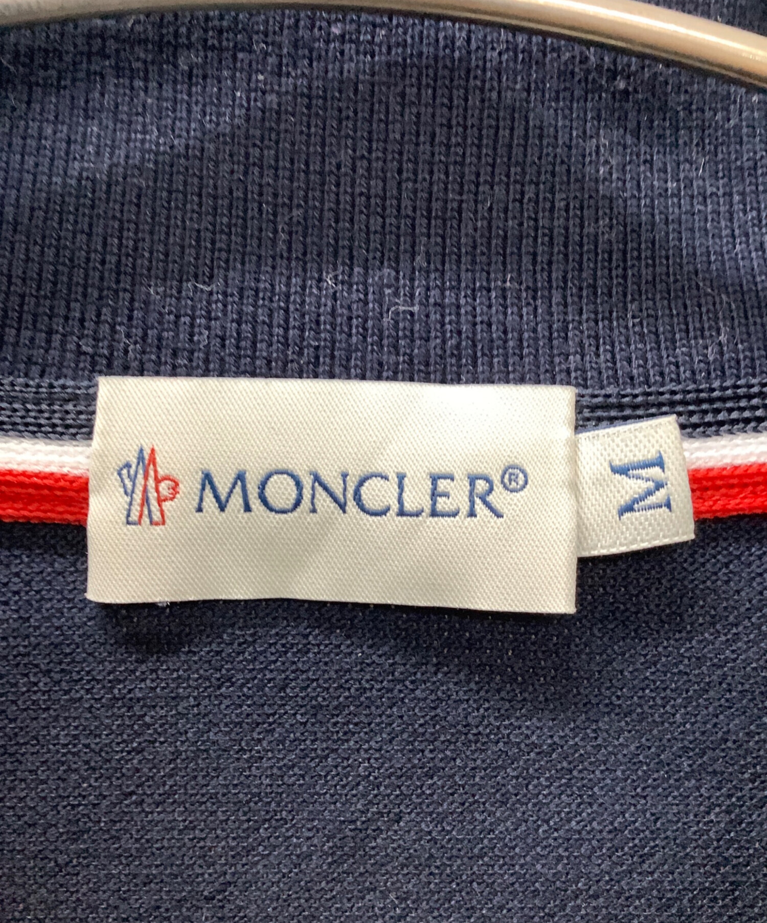中古・古着通販】MONCLER (モンクレール) ポロシャツ ネイビー サイズ