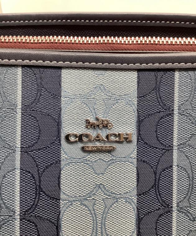 中古・古着通販】COACH (コーチ) トートバッグ ブルー×ネイビー