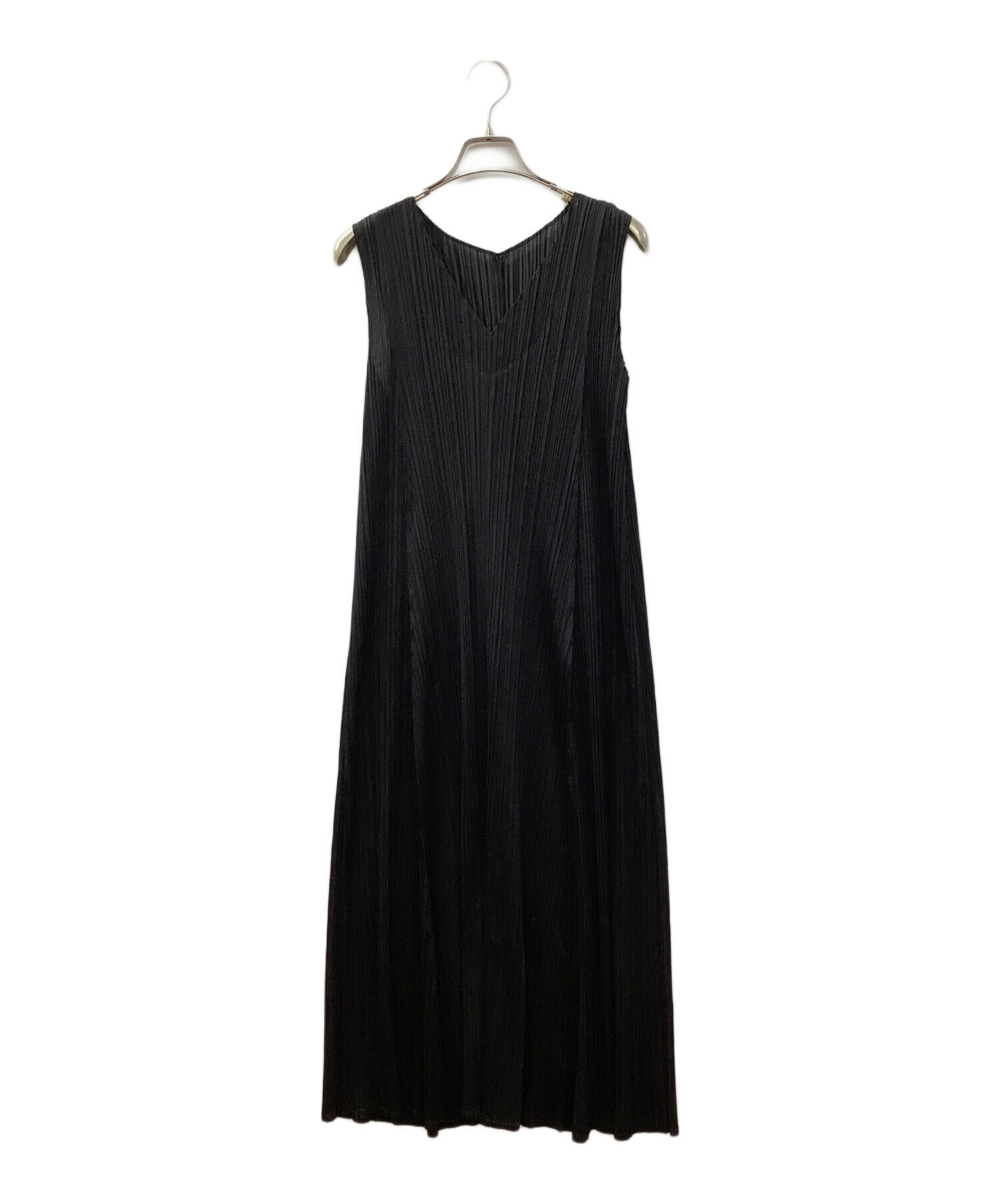 PLEATSPLEASEノースリーブワンピース2黒 中古・古着通販】PLEATS PLEASE (プリーツプリーズ) ノースリーブ