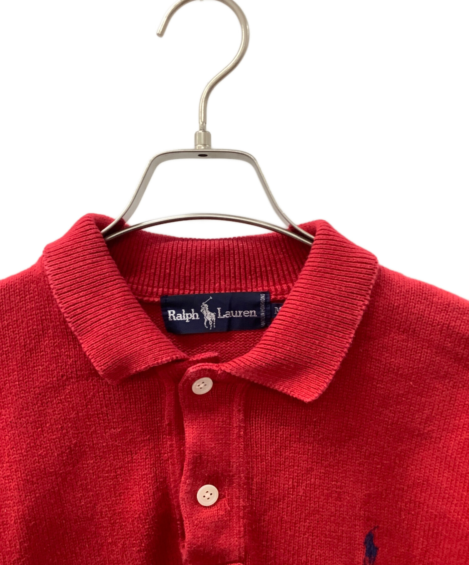 中古・古着通販】RALPH LAUREN (ラルフローレン) ポロシャツ レッド