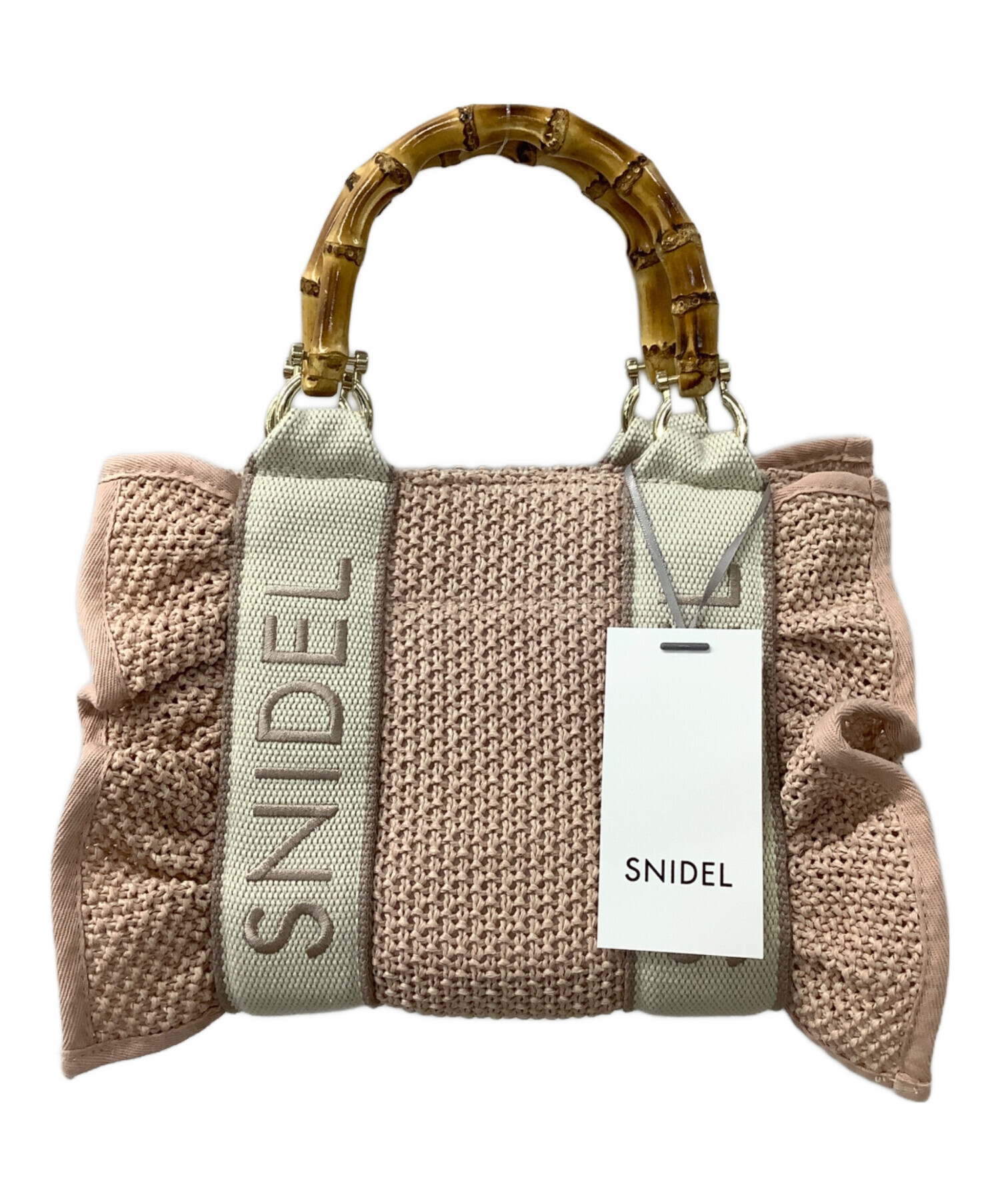 中古・古着通販】Snidel (スナイデル) フリルロゴバンブーバッグ