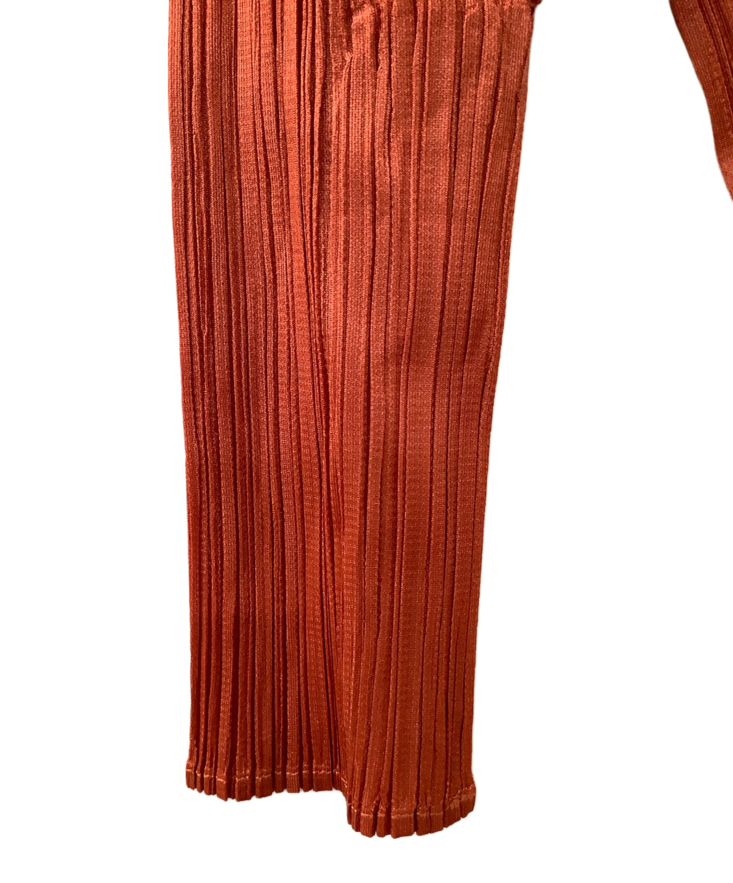 PLEATS PLEASE オレンジ プリーツトップス中古品 中古・古着通販】PLEATS PLEASE (プリーツプリーズ) 半袖カットソー