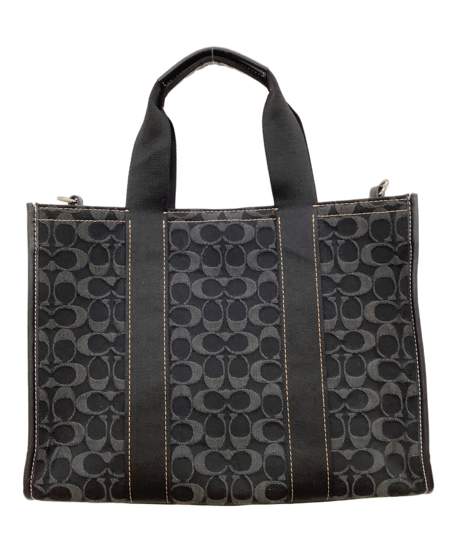 中古・古着通販】COACH (コーチ) 2wayトートバッグ ブラック｜ブランド 