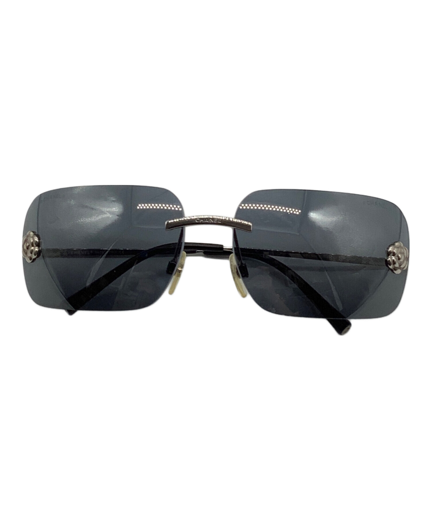 中古・古着通販】CHANEL (シャネル) カメリア サングラス ブラック