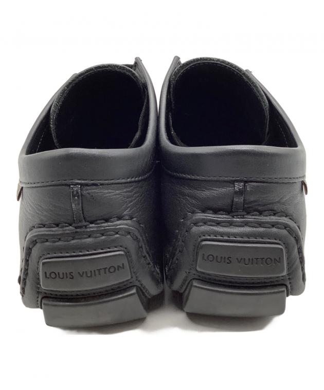 未使用級✨ ルイヴィトン レディース 本革 ドライビングシューズ 36 ブラック 中古・古着通販】LOUIS VUITTON (ルイ ヴィトン) ドライビングシューズ