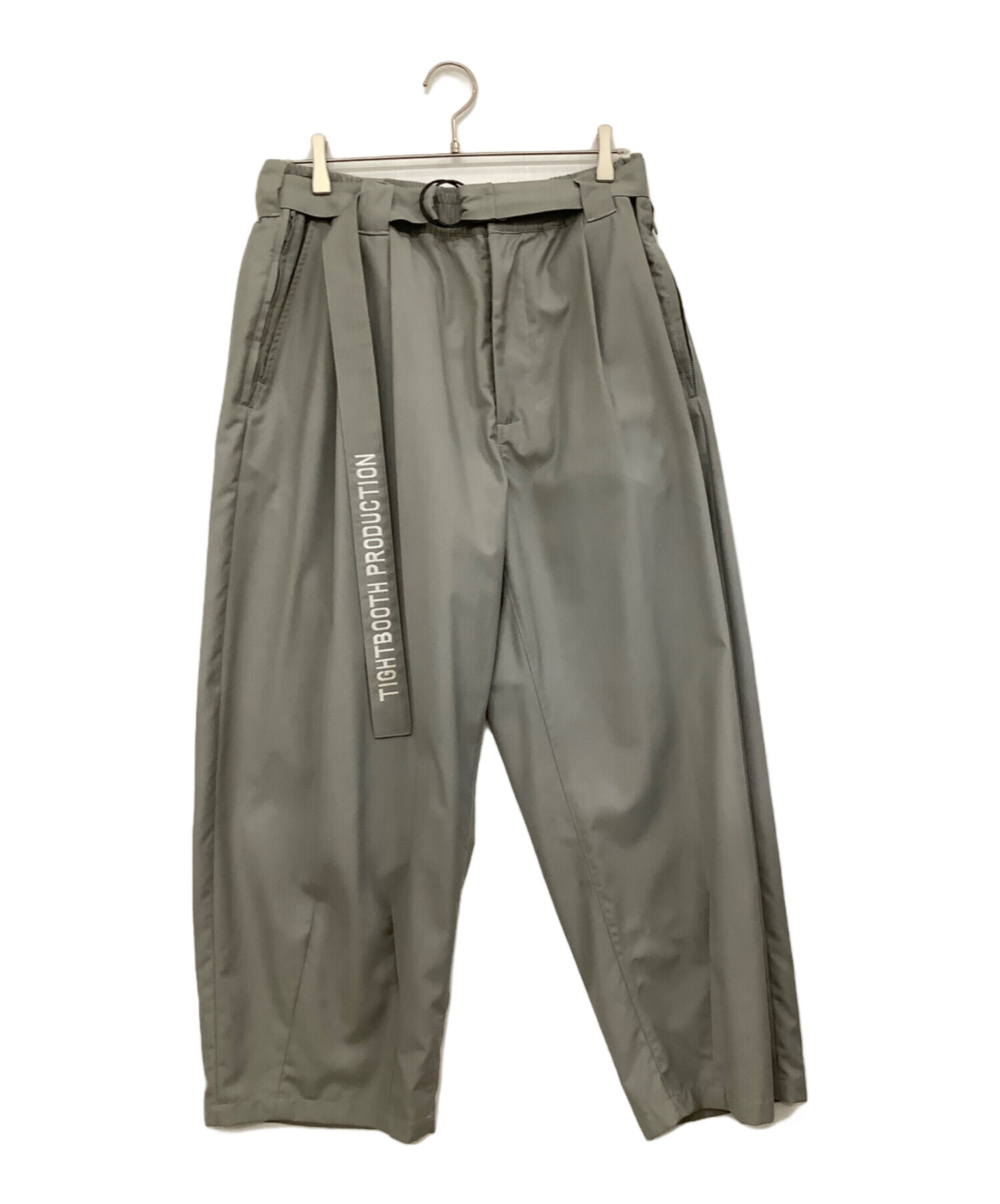 90s PRONTI ワイドバギースラックス　ストーングレー　レーヨン　古着 中古・古着通販】TIGHTBOOTH PRODUCTION (タイトブースプロダクション