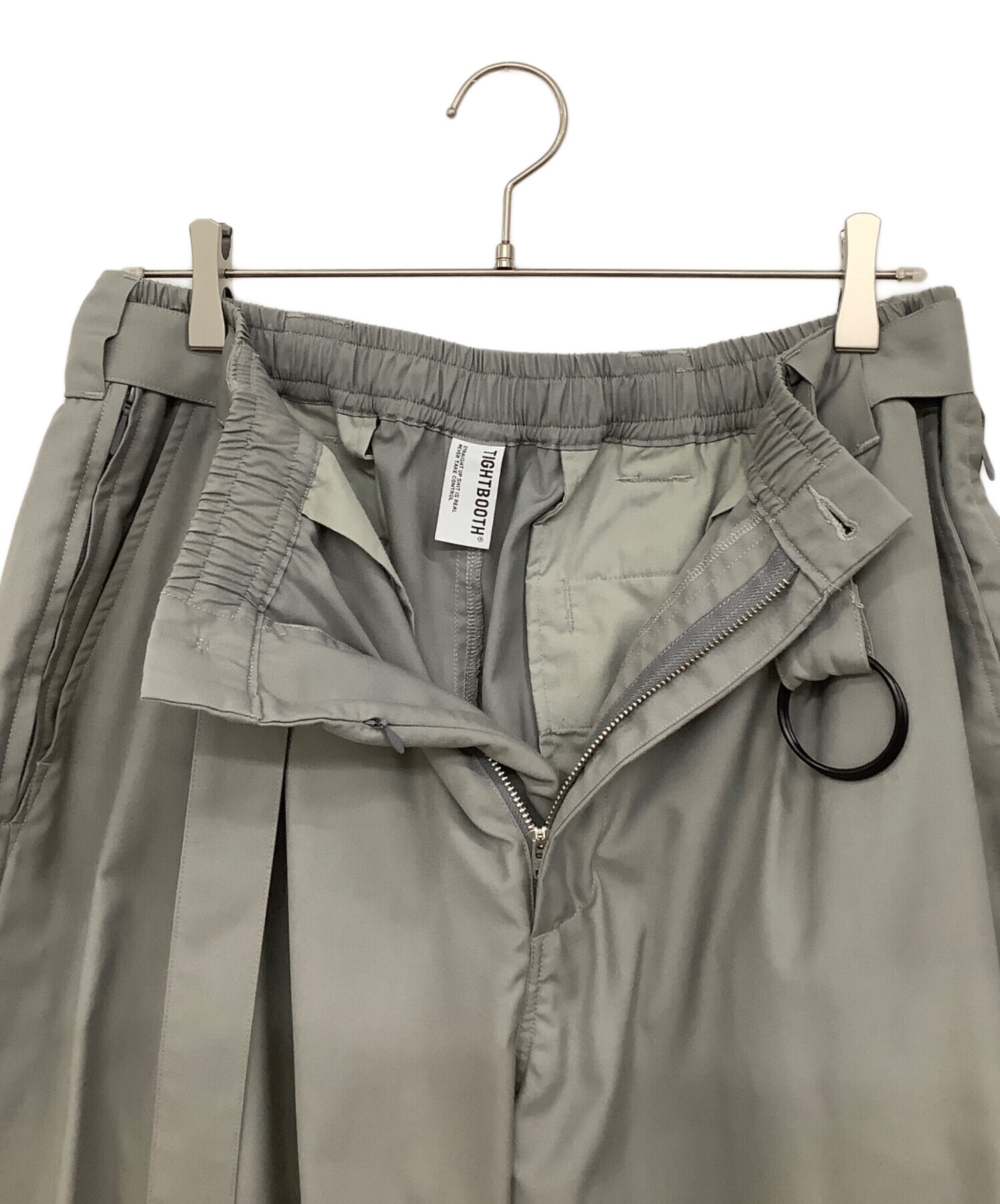 90s PRONTI ワイドバギースラックス　ストーングレー　レーヨン　古着 中古・古着通販】TIGHTBOOTH PRODUCTION (タイトブースプロダクション