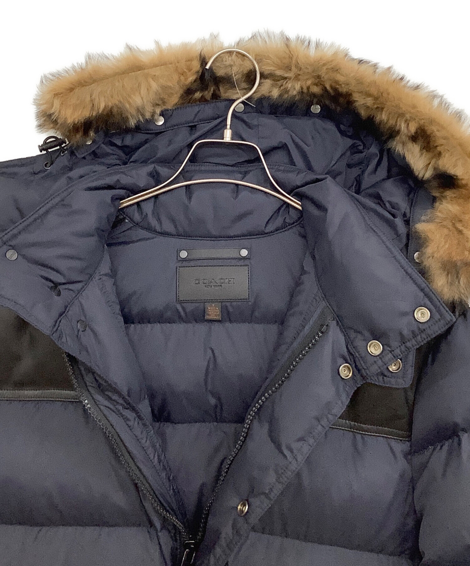 中古・古着通販】COACH (コーチ) ダウンジャケット ネイビー サイズ:S