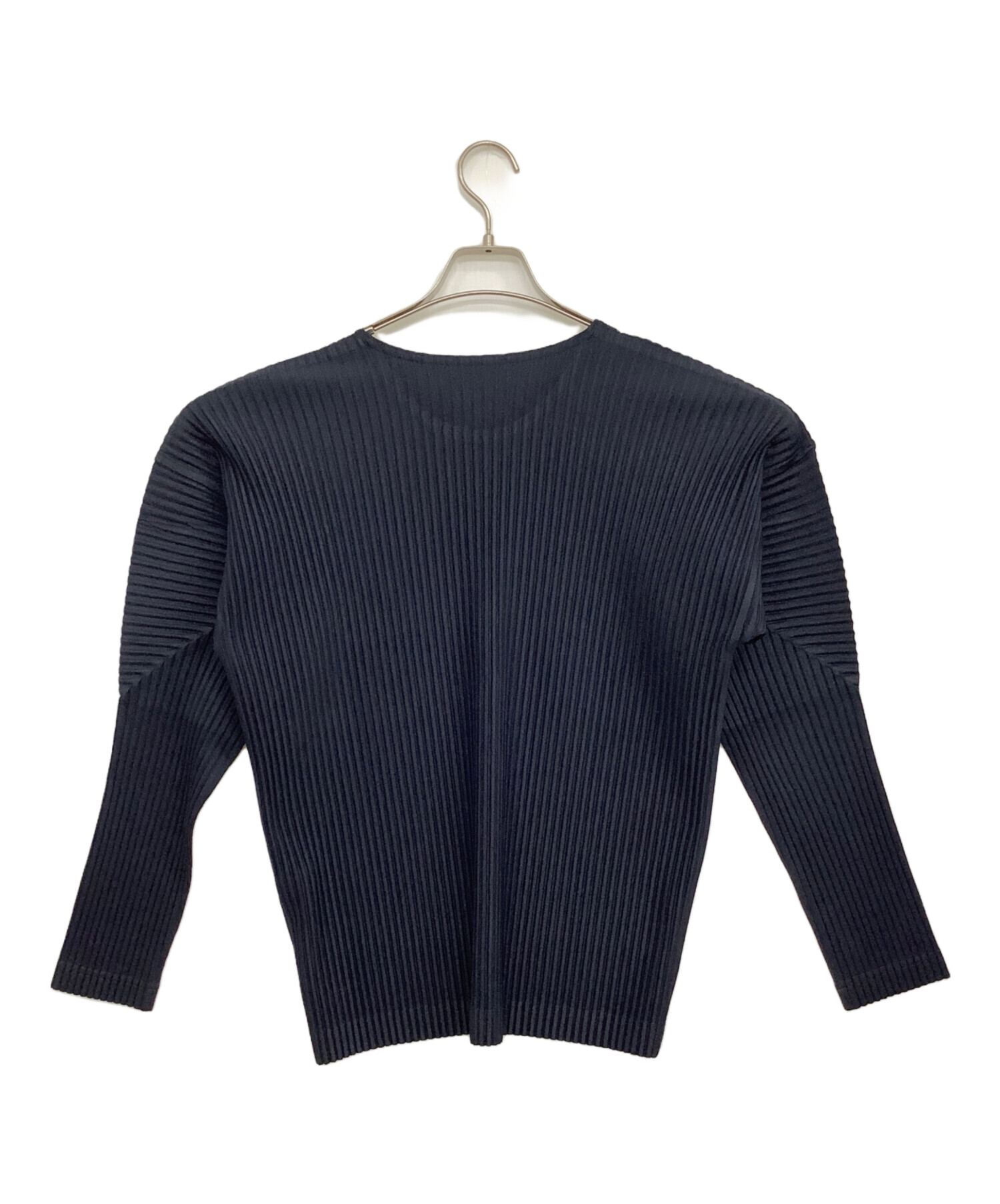 オムプリッセ イッセイミヤケ 長袖カットソー 2 ネイビー 中古・古着通販】HOMME PLISSE ISSEY MIYAKE (オム プリッセ イッセイ