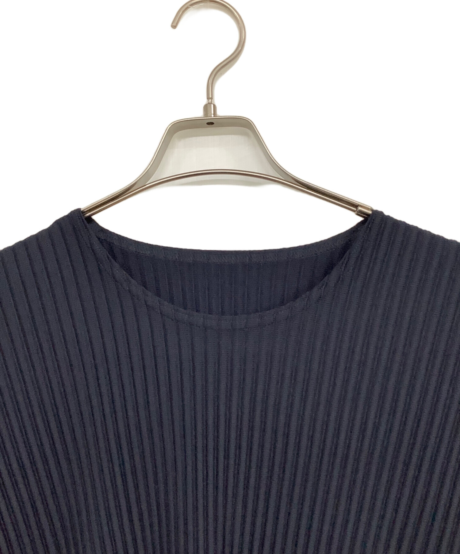 オムプリッセ イッセイミヤケ 長袖カットソー 2 ネイビー 中古・古着通販】HOMME PLISSE ISSEY MIYAKE (オム プリッセ イッセイ