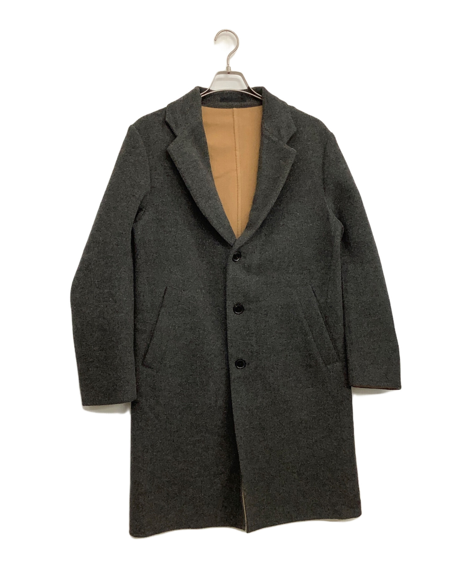 Paul Smith ポールスミス　ダークグレー チェスターコート 中古・古着通販】PAUL SMITH (ポールスミス) チェスターコート グレー