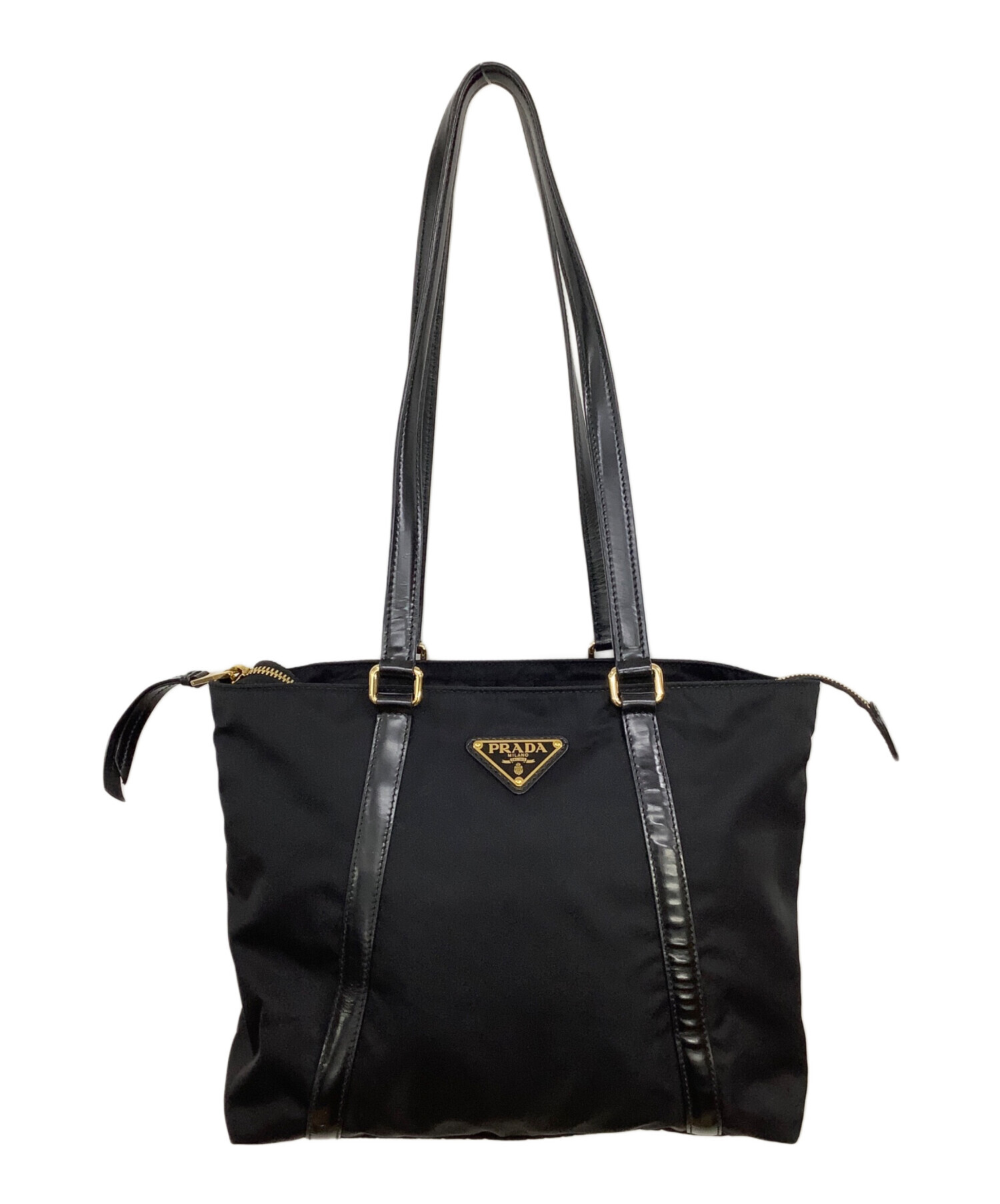 PRADA ナイロントートバッグ 中古・古着通販】PRADA (プラダ) ナイロントートバッグ ブラック