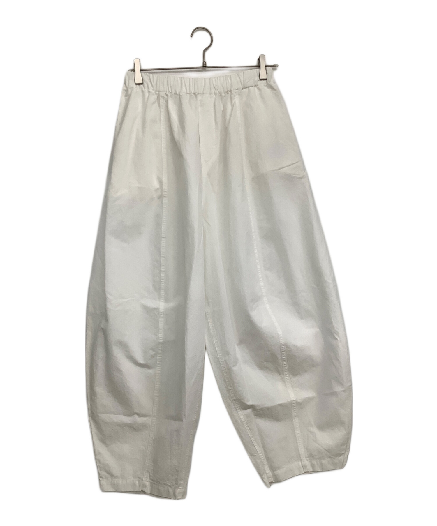 Curensology コットンリネンドロストパンツ　ホワイト 中古・古着通販】Curensology (カレンソロジー) コットンリネン