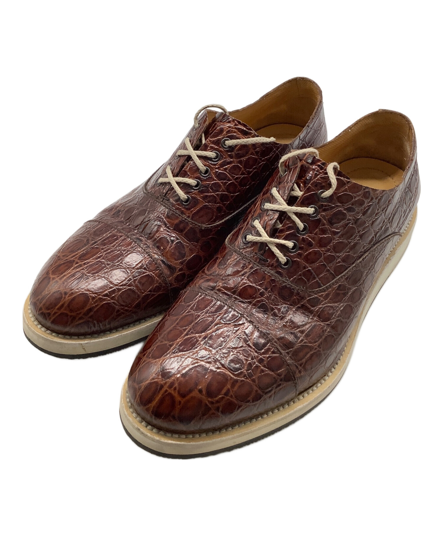 GIORGIO ARMANIレザーシューズ 革靴 プレーントゥ 古着 中古・古着通販】GIORGIO ARMANI (ジョルジオアルマーニ) レザー