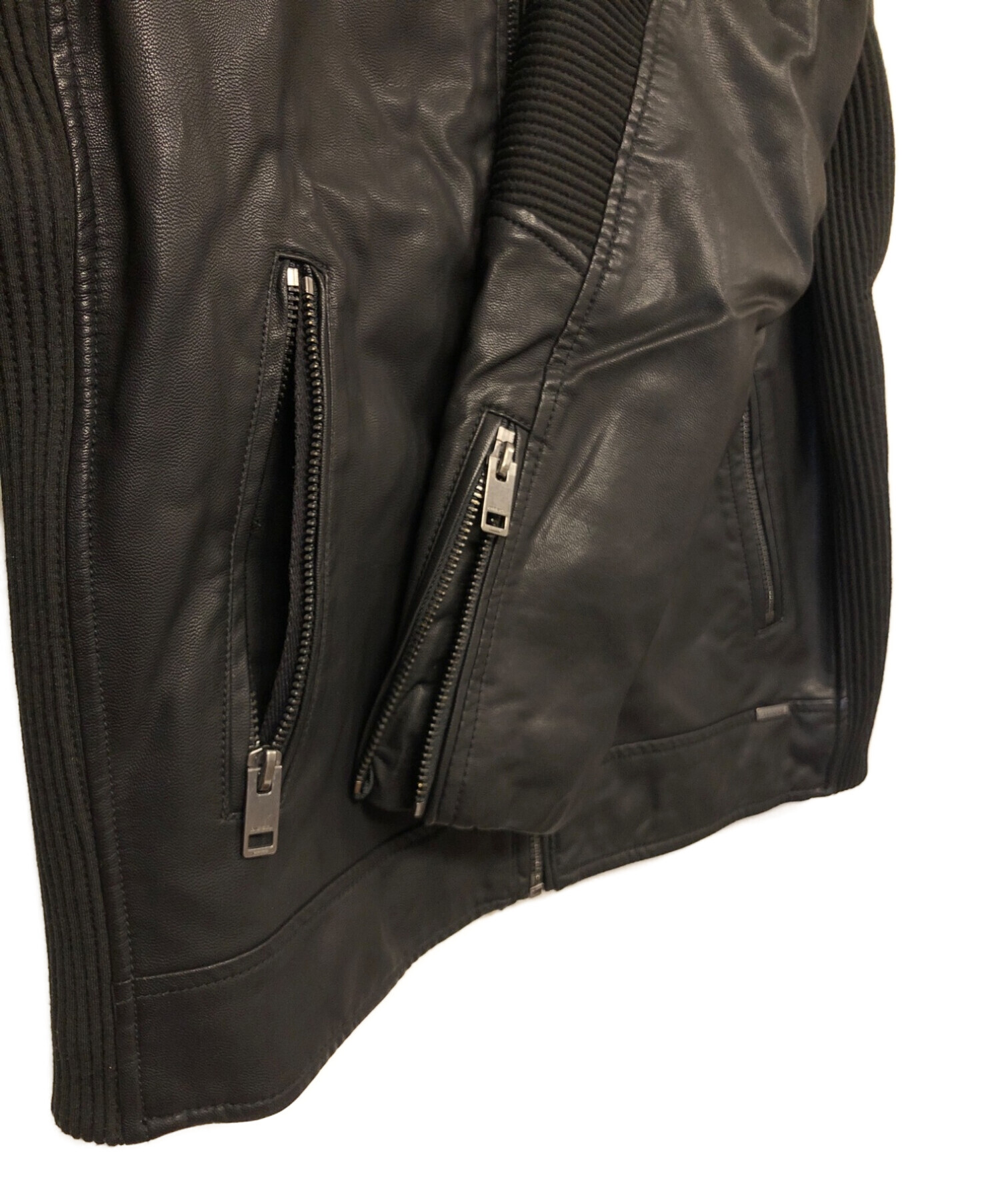 中古・古着通販】DIESEL (ディーゼル) フェイクレザージャケット