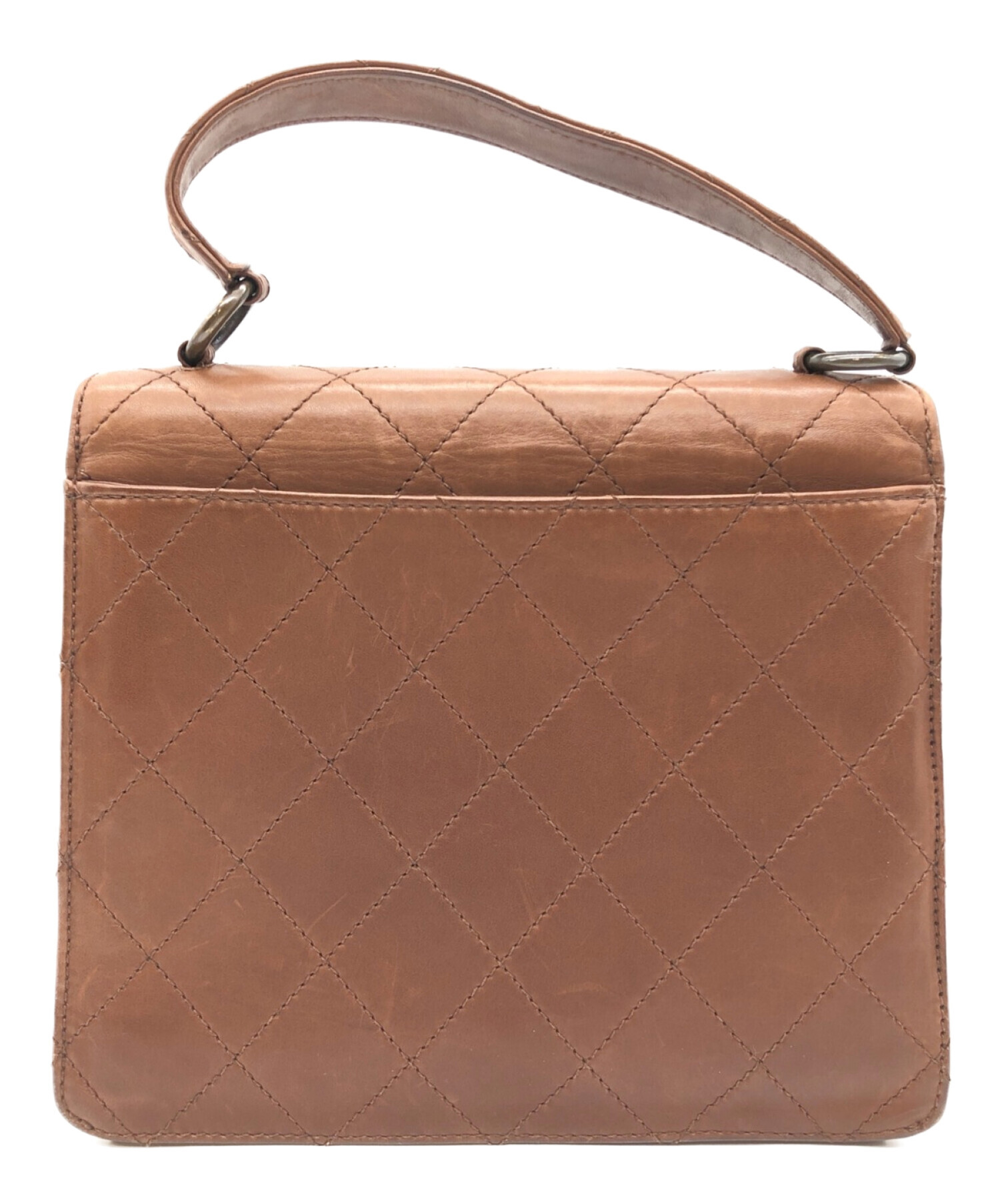 中古・古着通販】CHANEL (シャネル) ハンドバッグ ブラウン｜ブランド