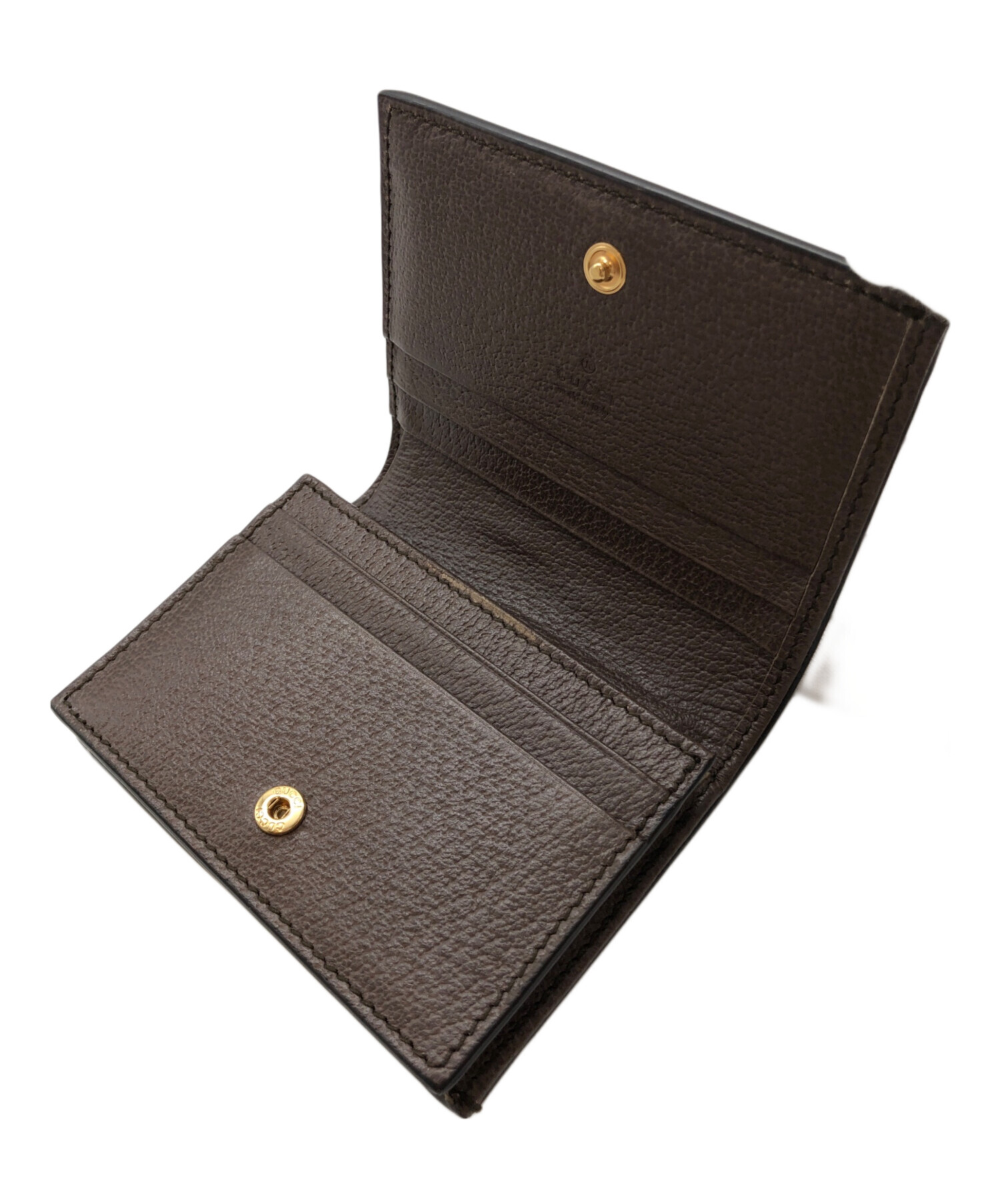 中古・古着通販】GUCCI (グッチ) GGレザーコンパクトウォレット