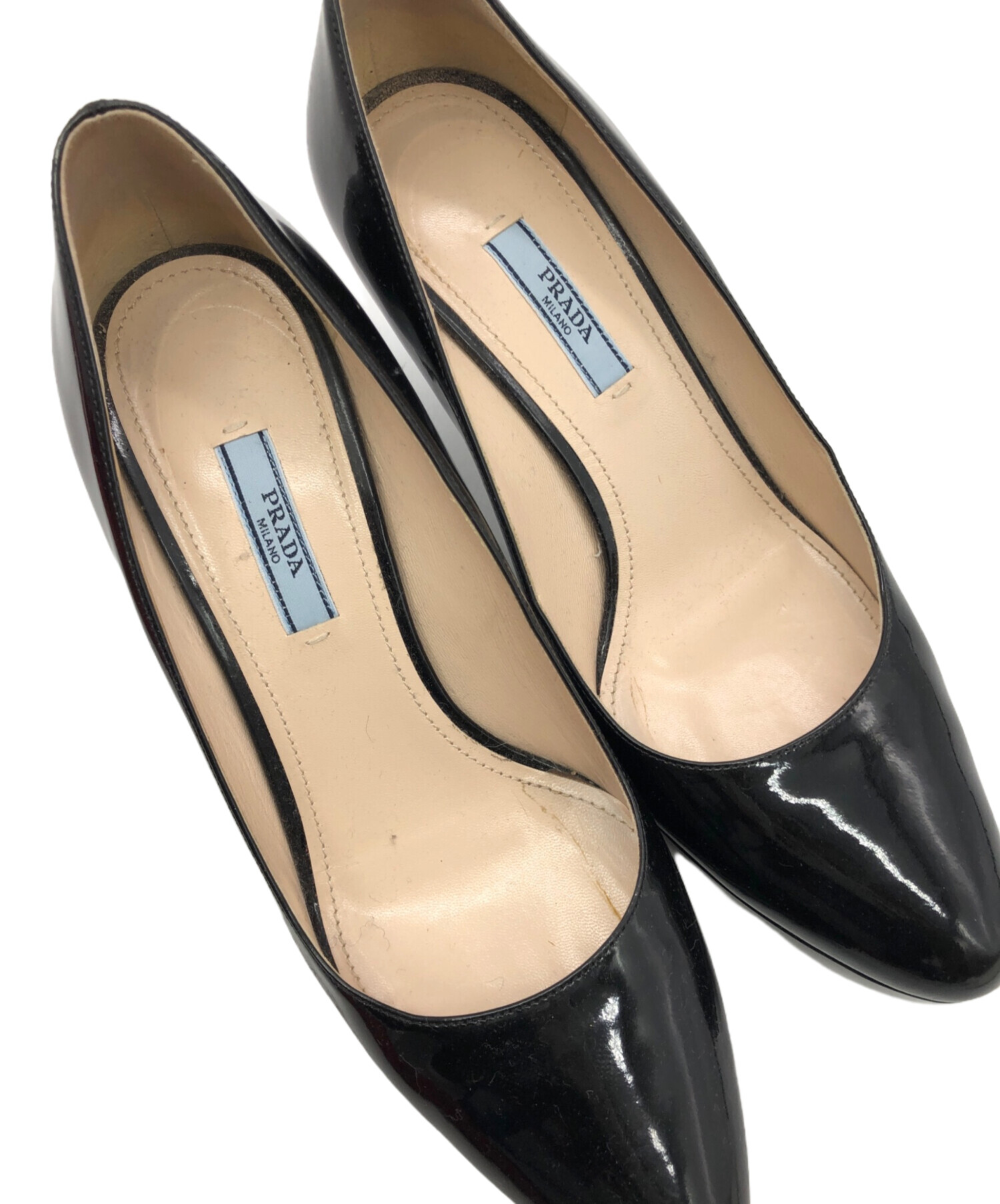 中古・古着通販】PRADA (プラダ) ヒールパンプス ブラック サイズ:39