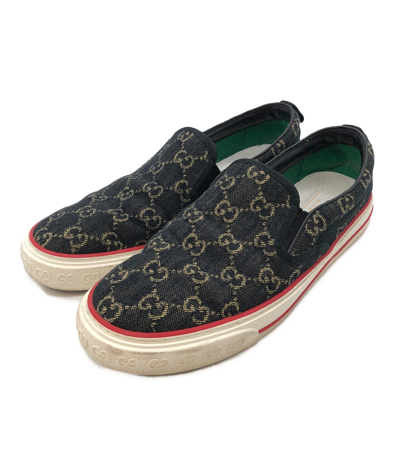 中古・古着通販】GUCCI (グッチ) スリッポンスニーカー ブラック  