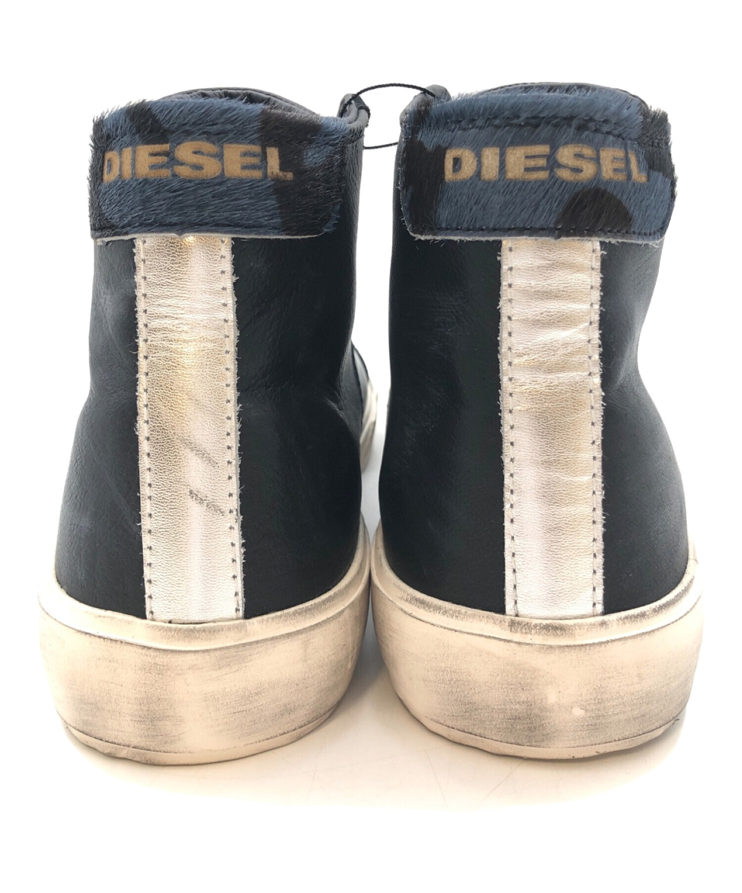 中古・古着通販】DIESEL (ディーゼル) レザーハイカットスニーカー