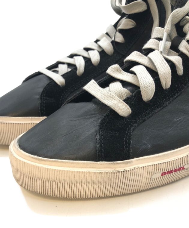 中古・古着通販】DIESEL (ディーゼル) レザーハイカットスニーカー