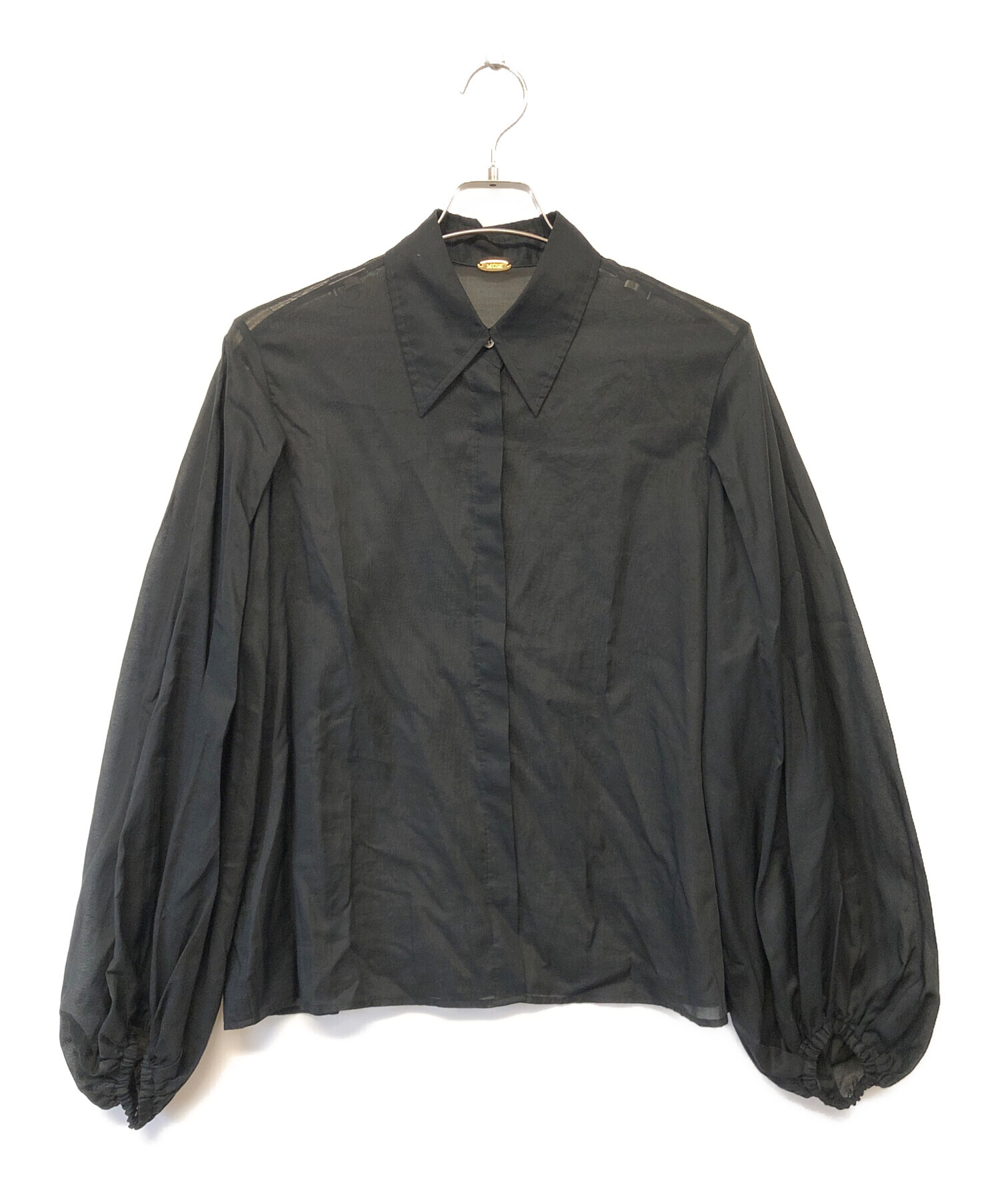 MUSEドゥーズィエムクラス コットンボイル ギャザーブラウス シアー 長袖 中古・古着通販】MUSE (ミューズ) コットンボイルギャザーブラウス