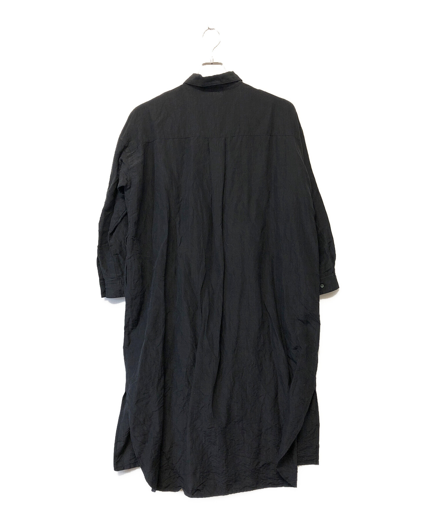 evam eva - evam eva リネンナイロン E191K187 チュニックニット ニット ブラック レディース エヴァムエヴァ【中古】4-0129M∞ 中古・古着通販】evam eva (エヴァムエヴァ) リネンシルクシャツ