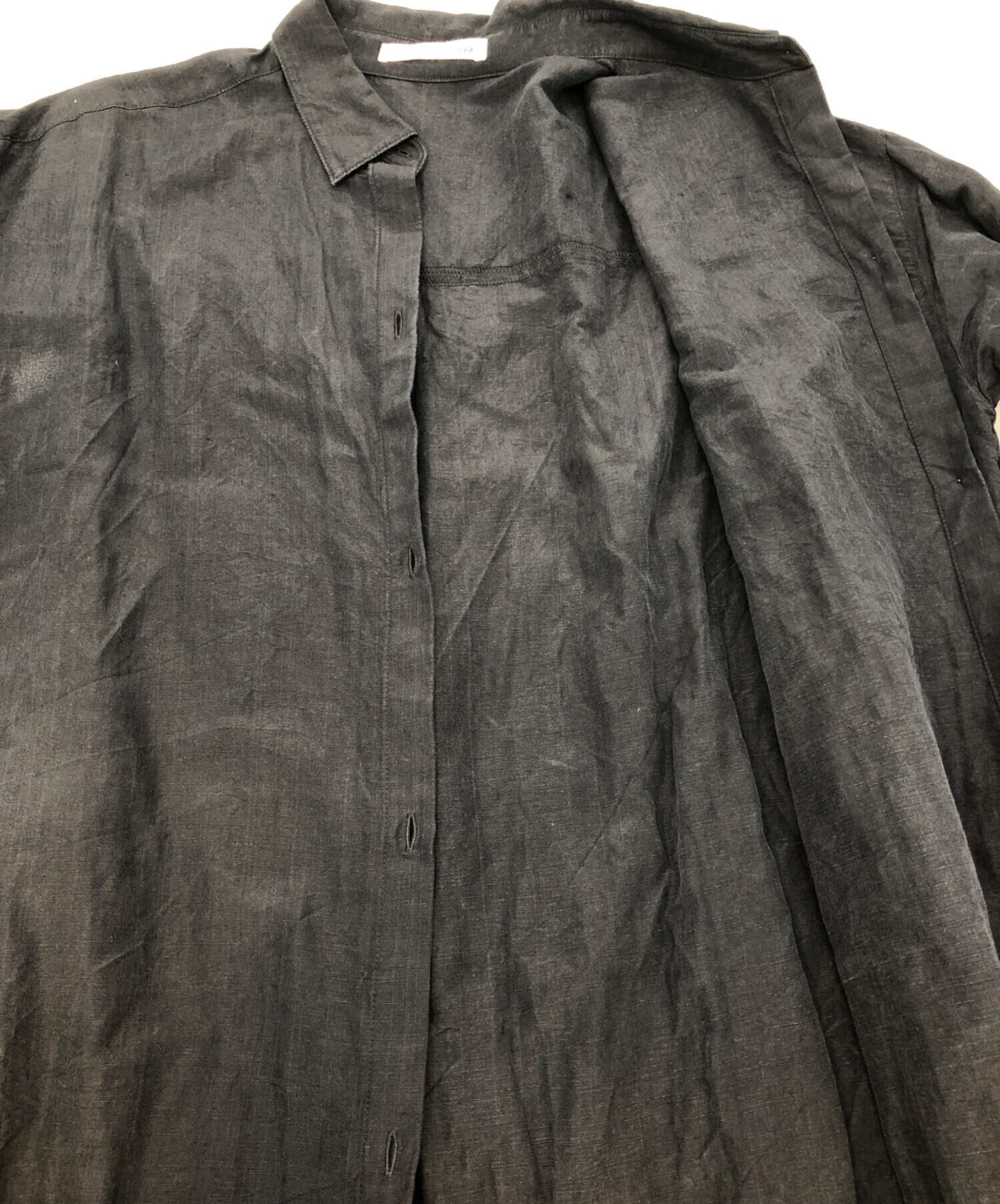 中古・古着通販】evam eva (エヴァムエヴァ) リネンシルクシャツ