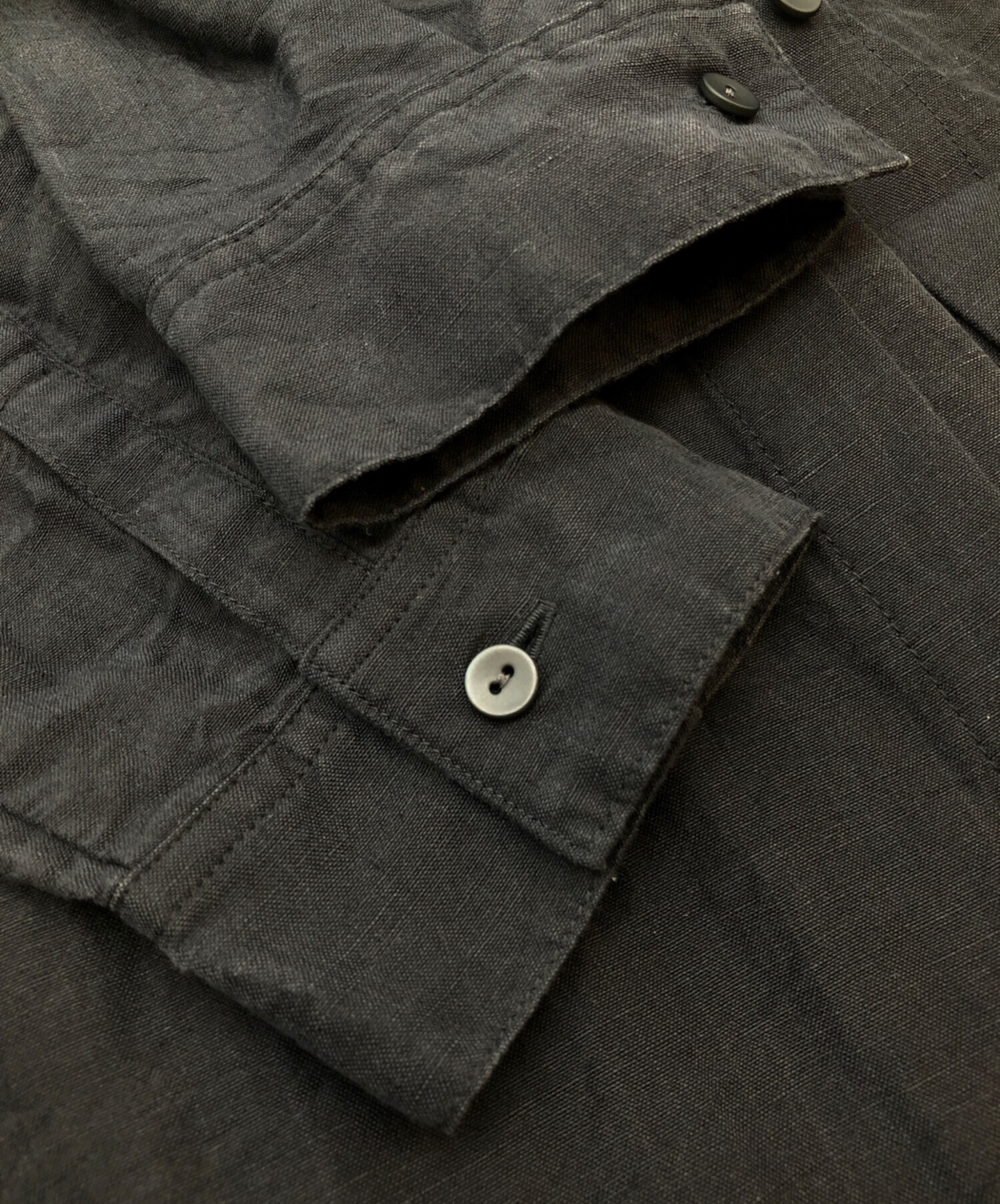 中古・古着通販】evam eva (エヴァムエヴァ) リネンシルクシャツ