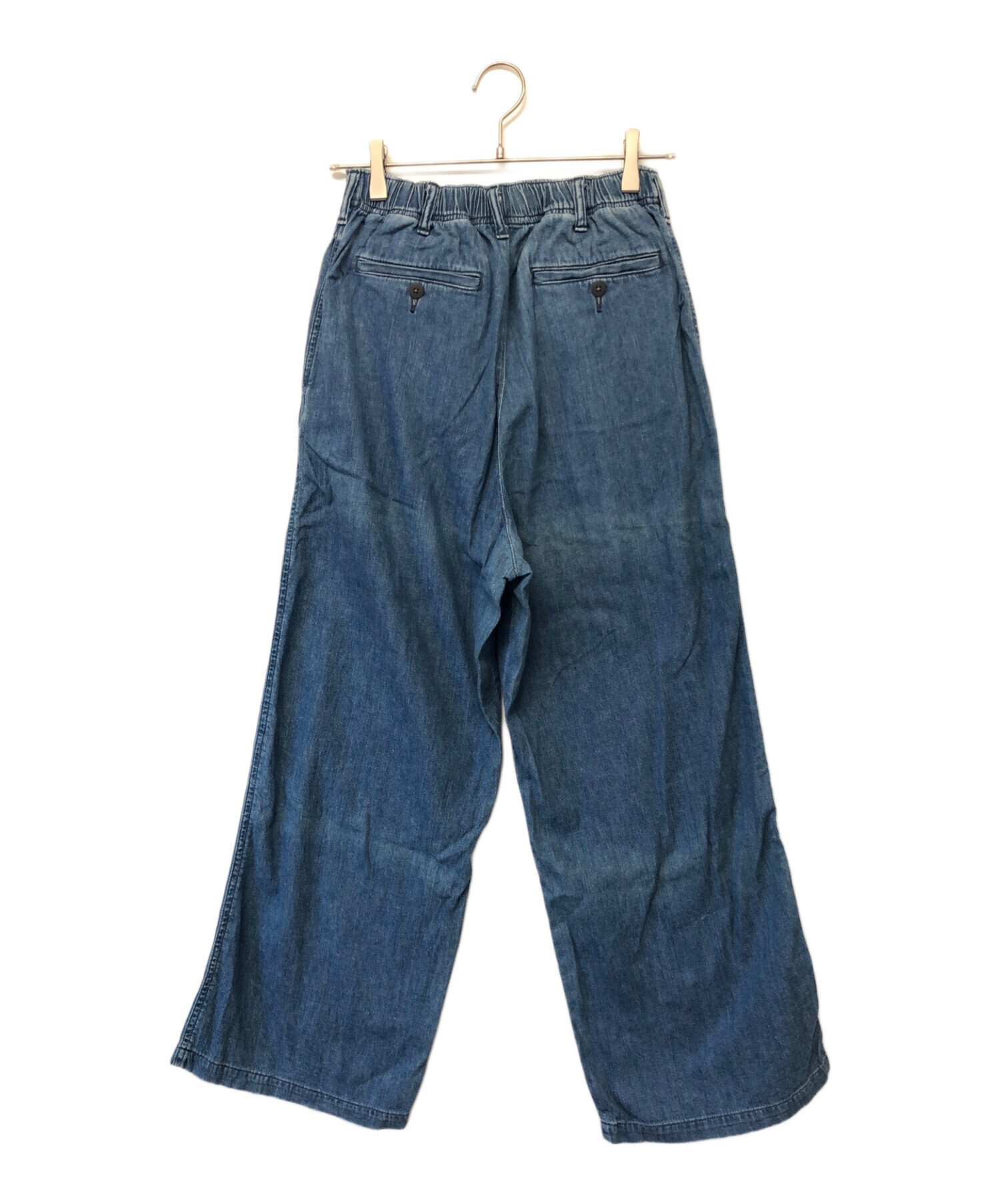 中古・古着通販】orSlow (オアスロウ) ワイドデニムパンツ ブルー 