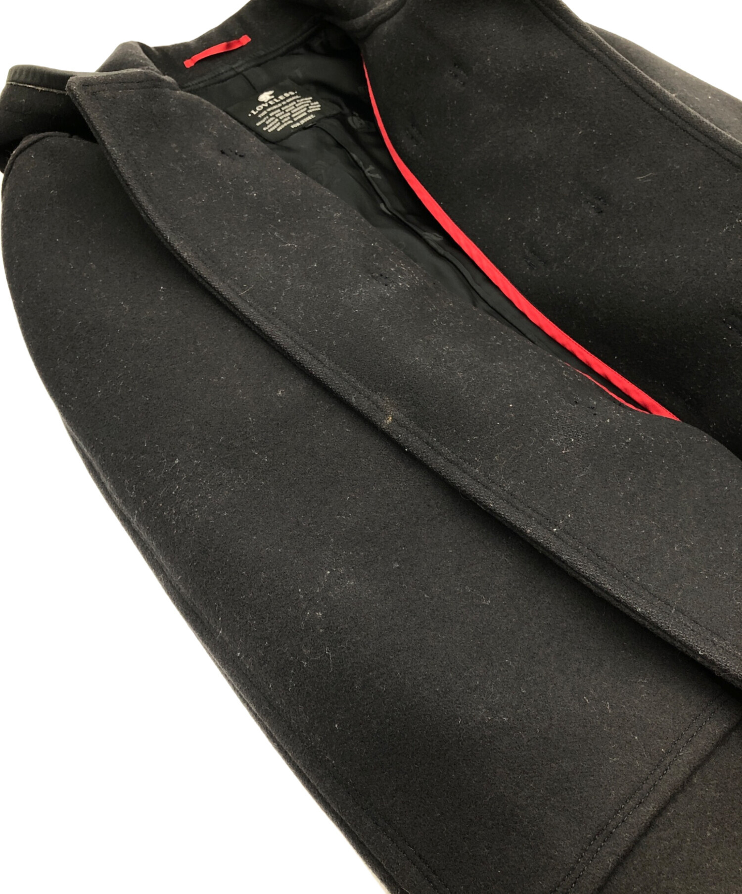 LOVELESS ラブレス　ブラック ダッフルコート サイズ2 リアルファー LOVELESS ラブレス ブラック ダッフルコート サイズ2 リアルファー