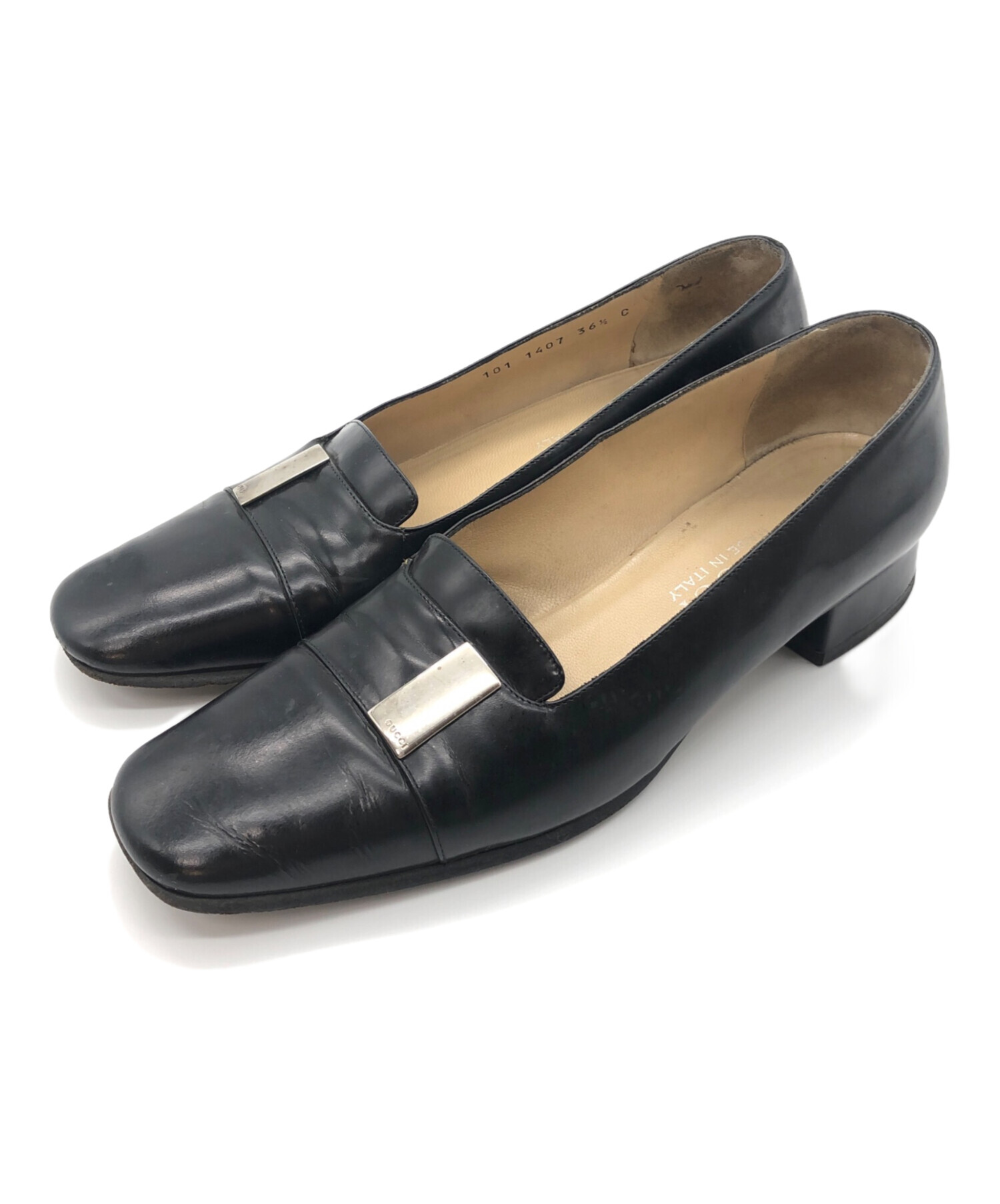 中古・古着通販】GUCCI (グッチ) パンプス ブラック サイズ:SIZE 23.5 