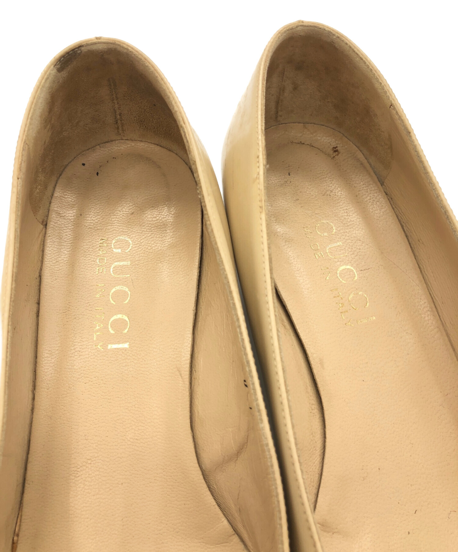 中古・古着通販】GUCCI (グッチ) ホースビットパンプス ベージュ