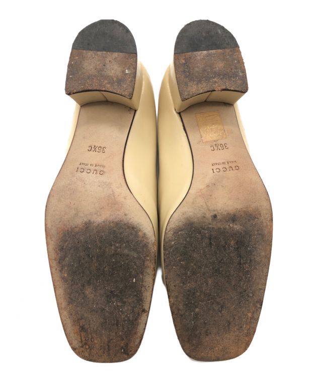 中古・古着通販】GUCCI (グッチ) ホースビットパンプス ベージュ