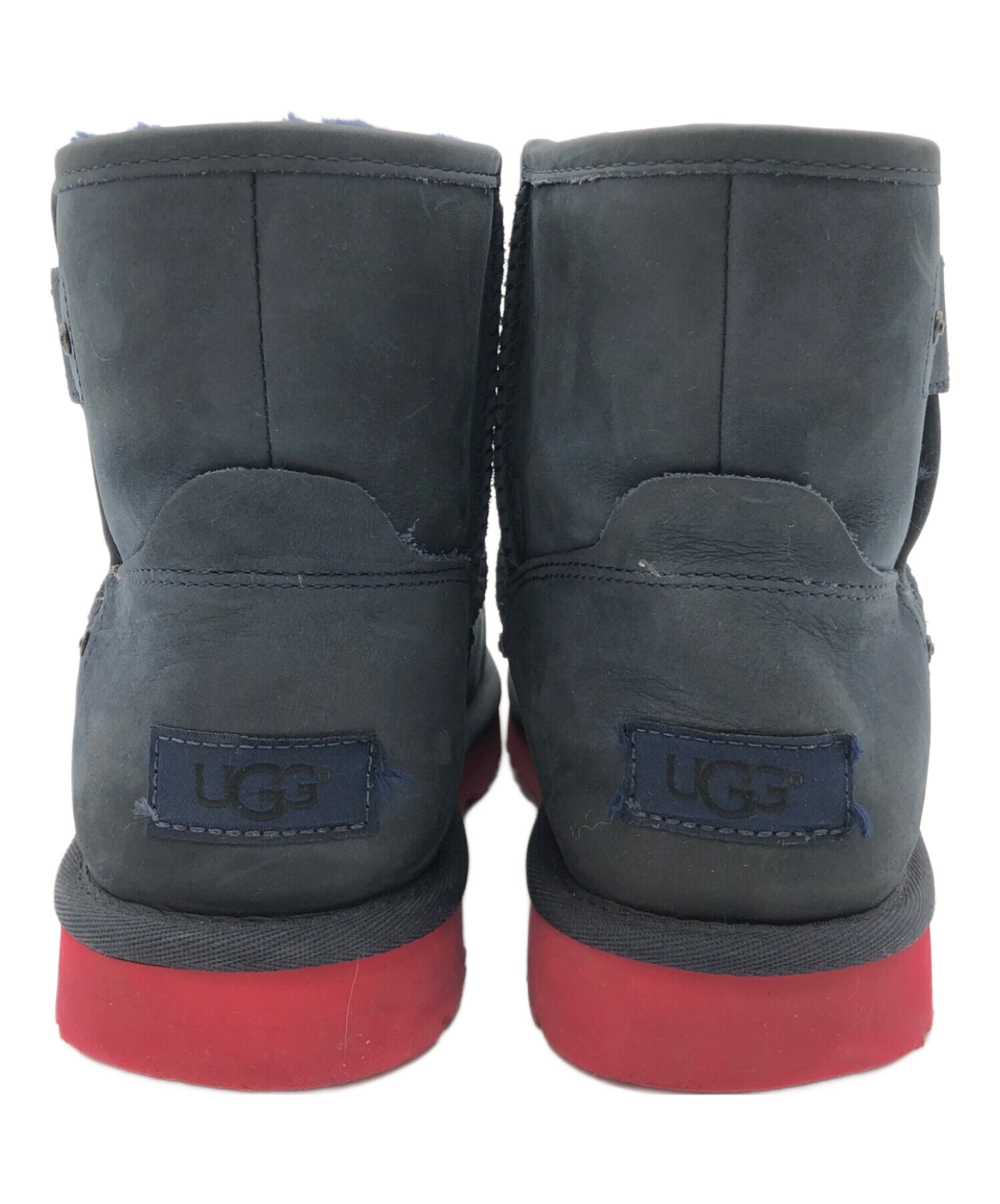 中古・古着通販】UGG (アグ) ムートンブーツ ネイビー×レッド サイズ