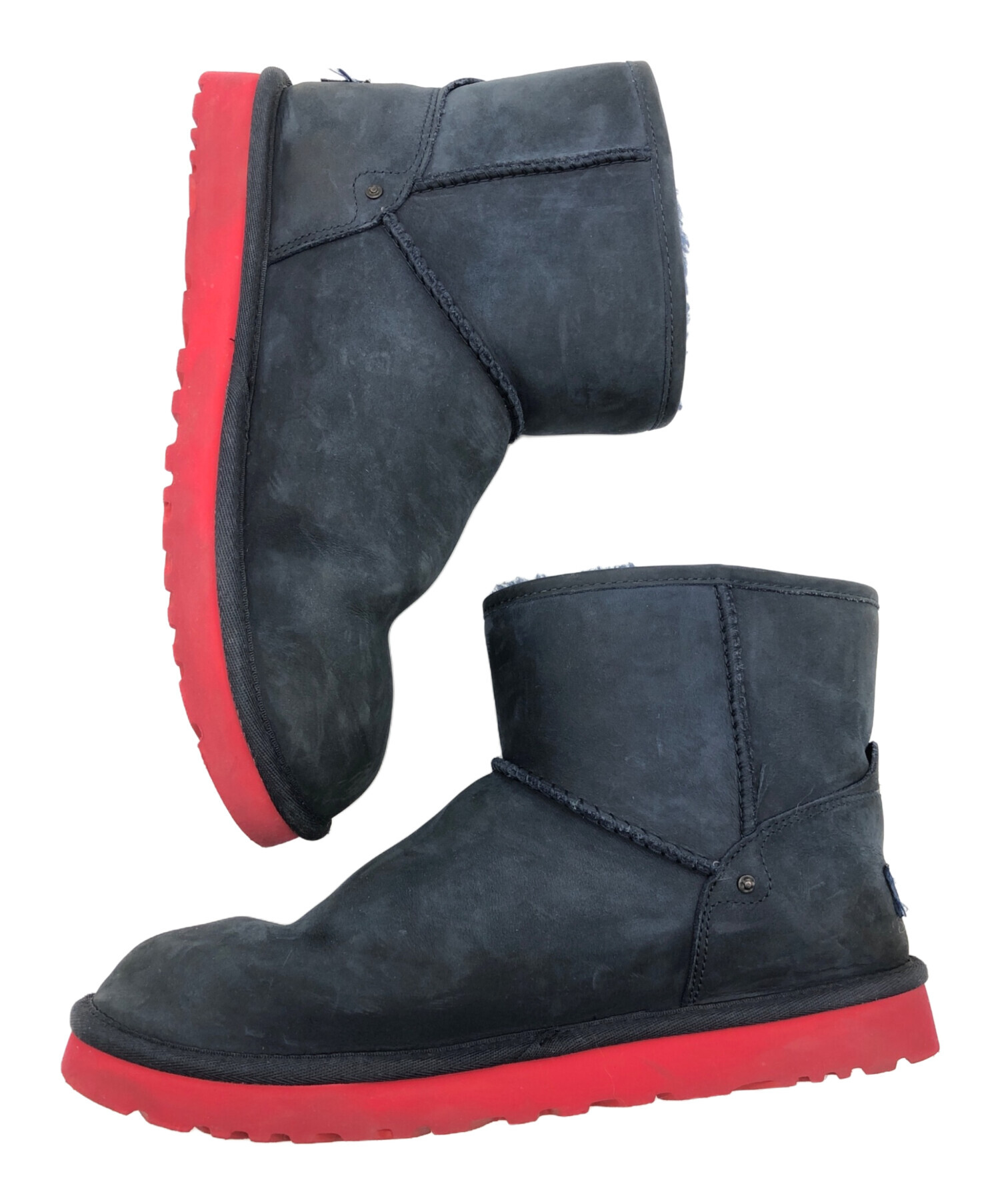 中古・古着通販】UGG (アグ) ムートンブーツ ネイビー×レッド サイズ