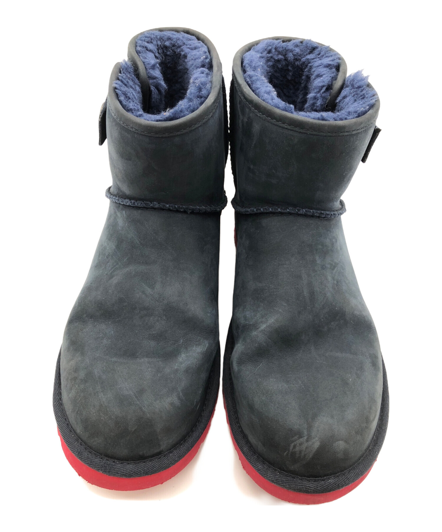 中古・古着通販】UGG (アグ) ムートンブーツ ネイビー×レッド サイズ