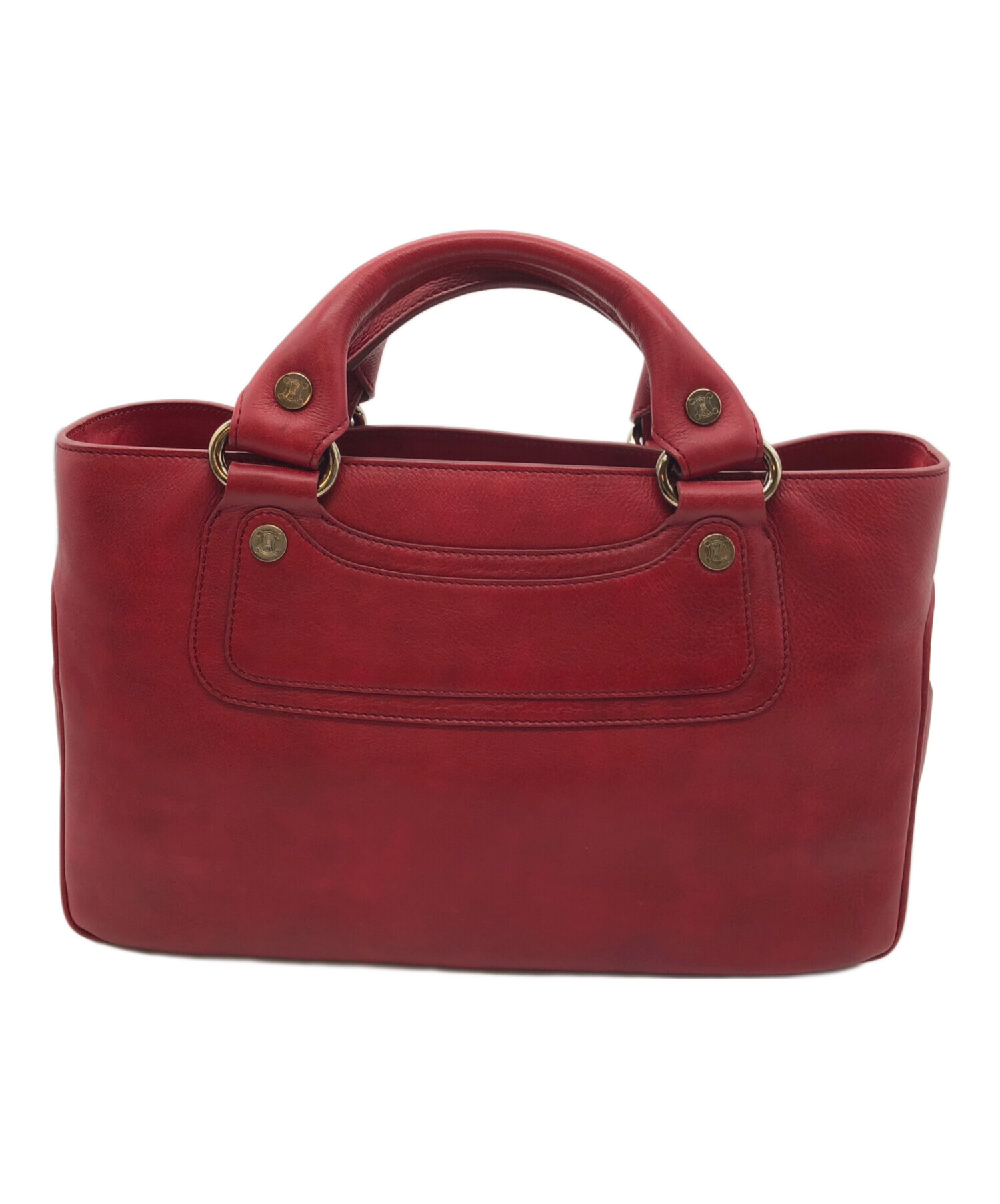 セリーヌ ハンドバッグ 中古・古着通販】CELINE (セリーヌ) ハンドバッグ レッド｜ブランド