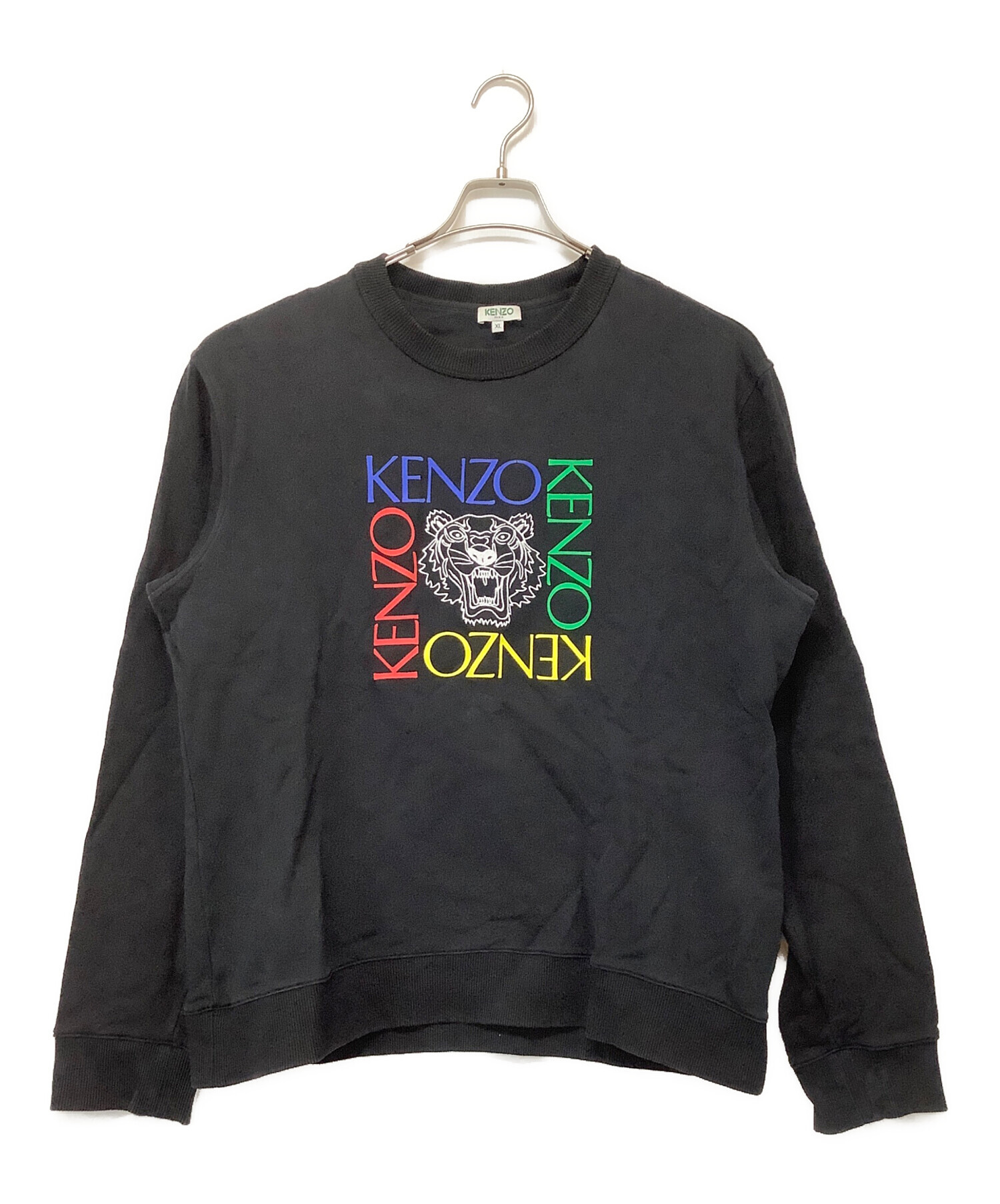 KENZO ケンゾー スウェット M 黒 【古着】【中古】【送料無料】 中古・古着通販】KENZO (ケンゾー) スウェット ブラック サイズ:L