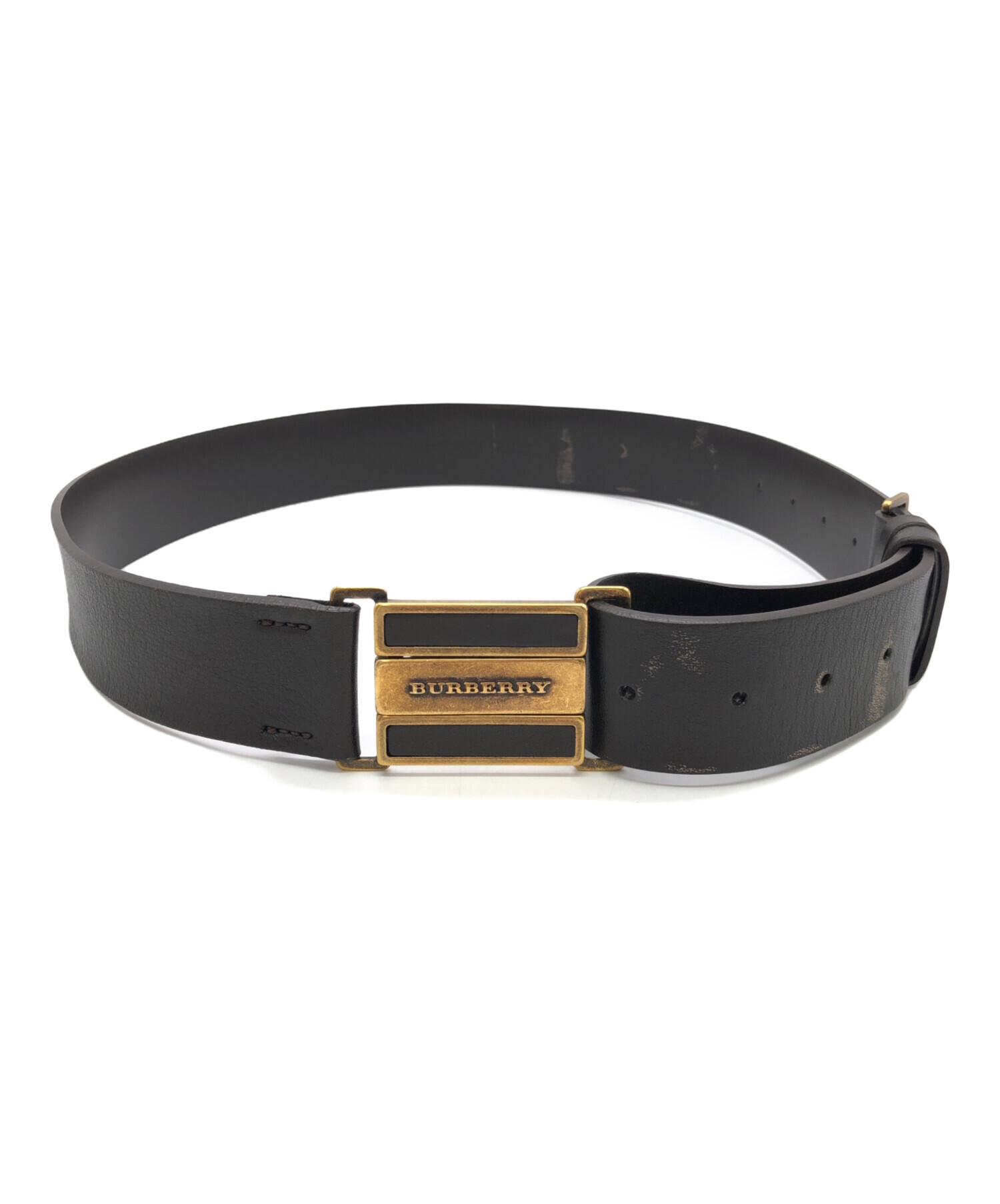 中古・古着通販】BURBERRY (バーバリー) レザーベルト ダークブラウン 中古・古着通販】BURBERRY (バーバリー) レザーベルト ダークブラウン