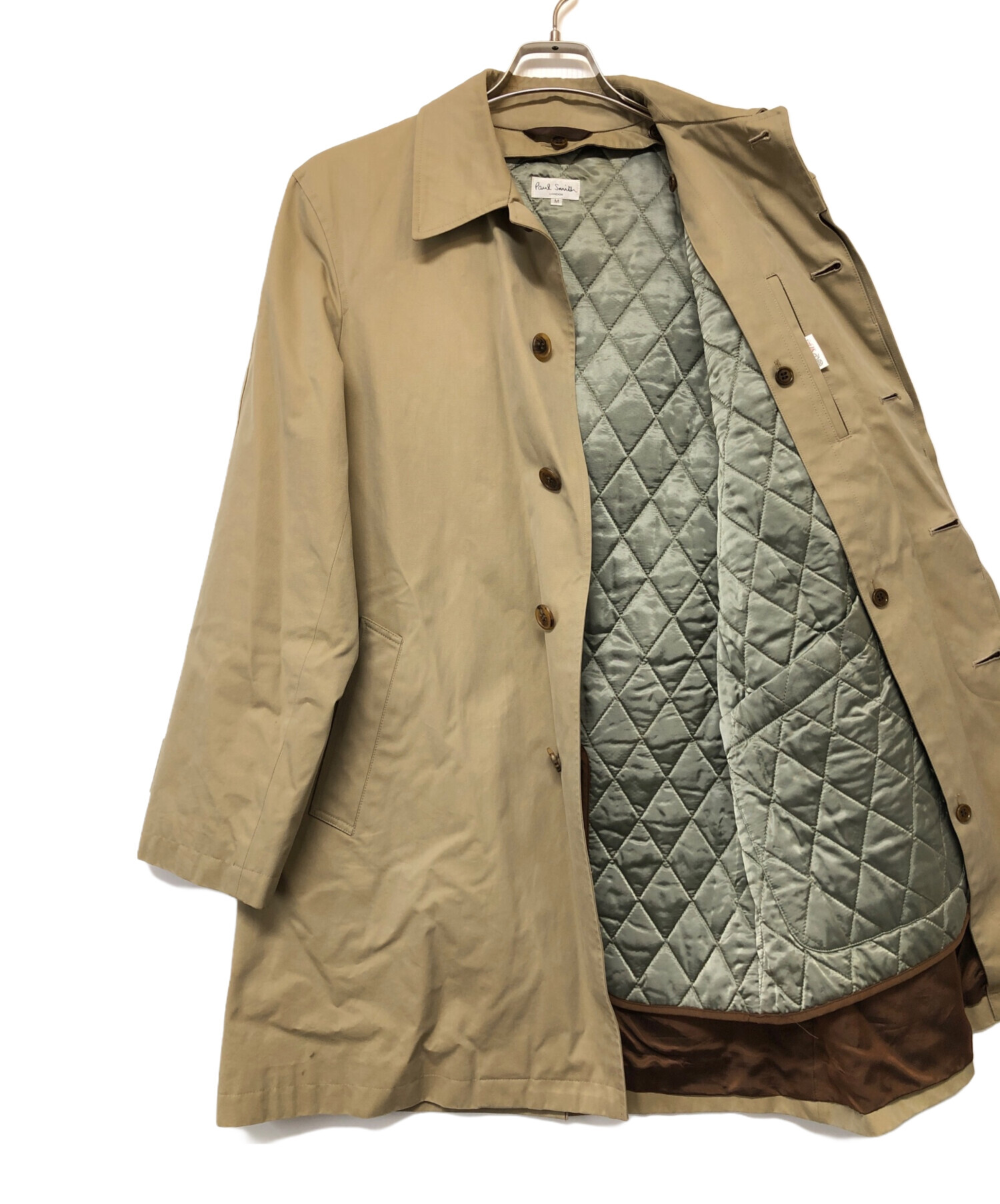 ポールスミス ステンカラーコート カーキ 貴重】ポールスミス ステン
