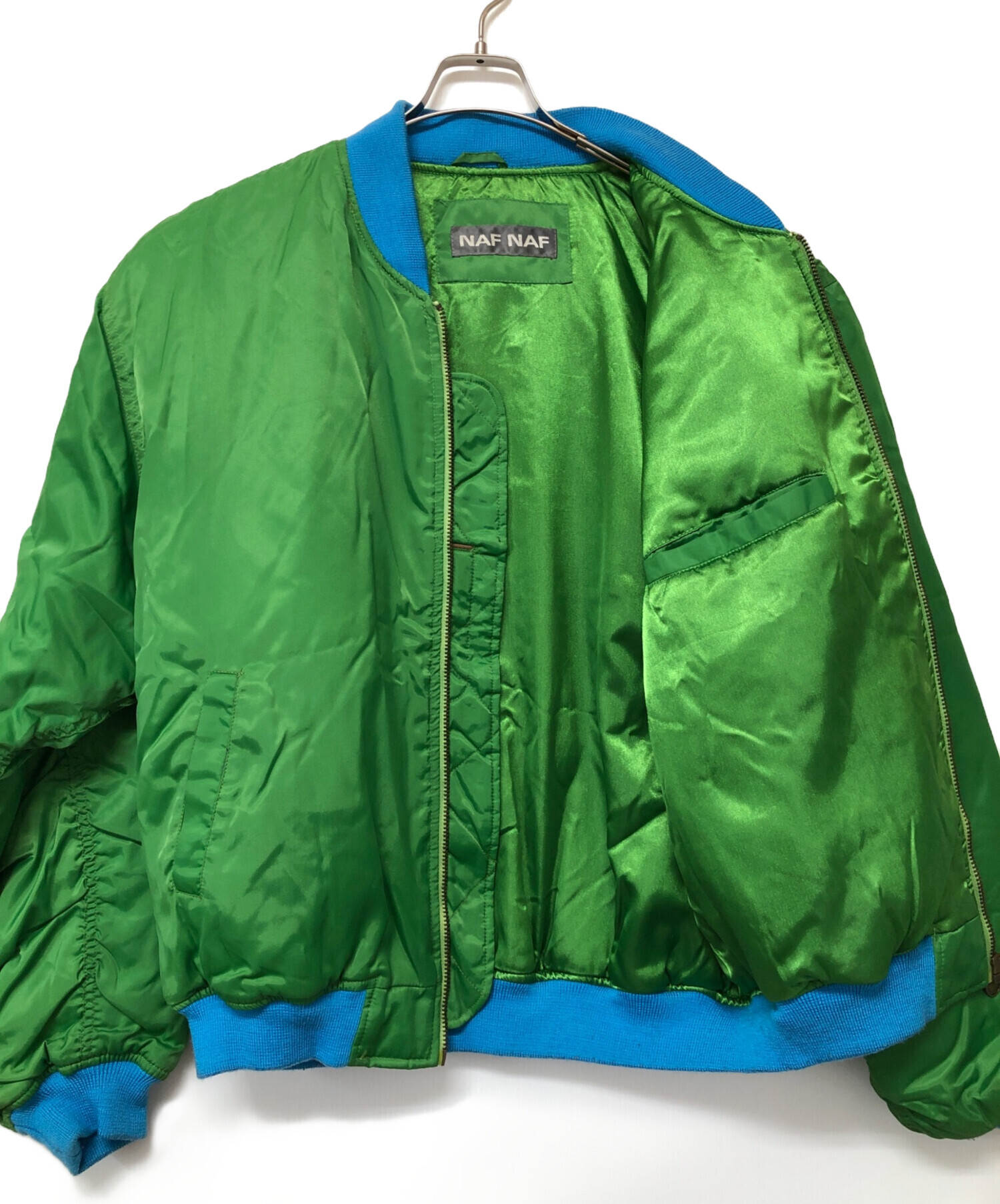 中古・古着通販】NAF NAF (ナフナフ) スタジャン グリーン サイズ:Free 