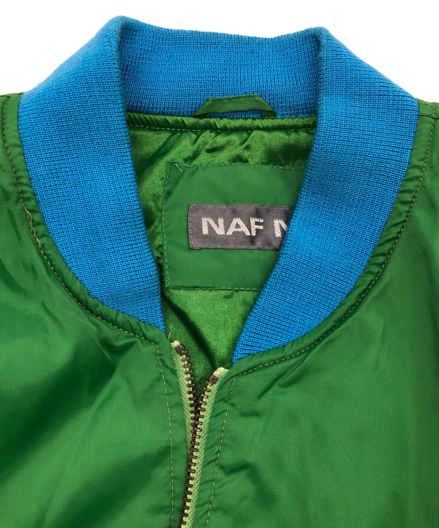 中古・古着通販】NAF NAF (ナフナフ) スタジャン グリーン サイズ:Free 
