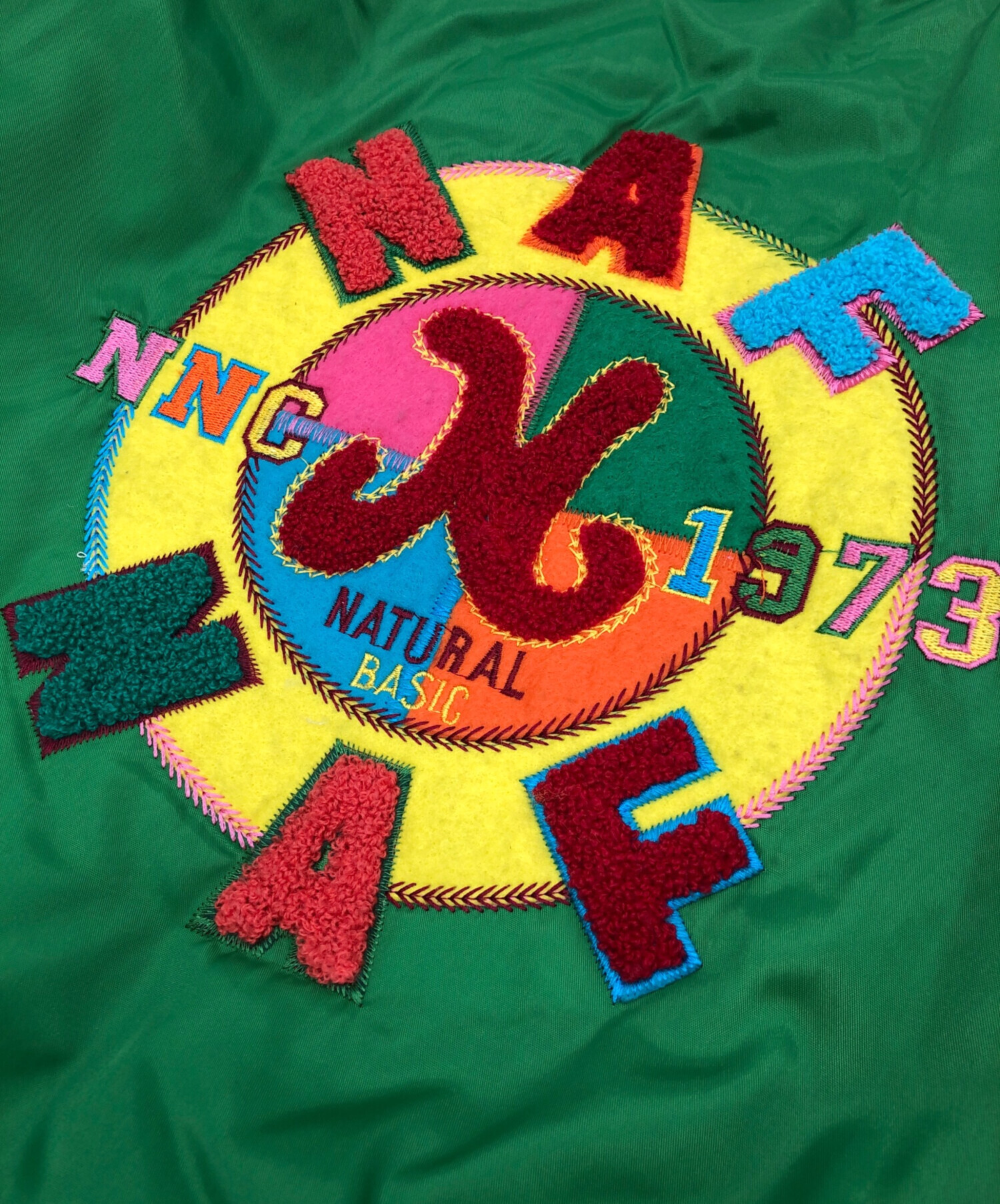中古・古着通販】NAF NAF (ナフナフ) スタジャン グリーン サイズ:Free 