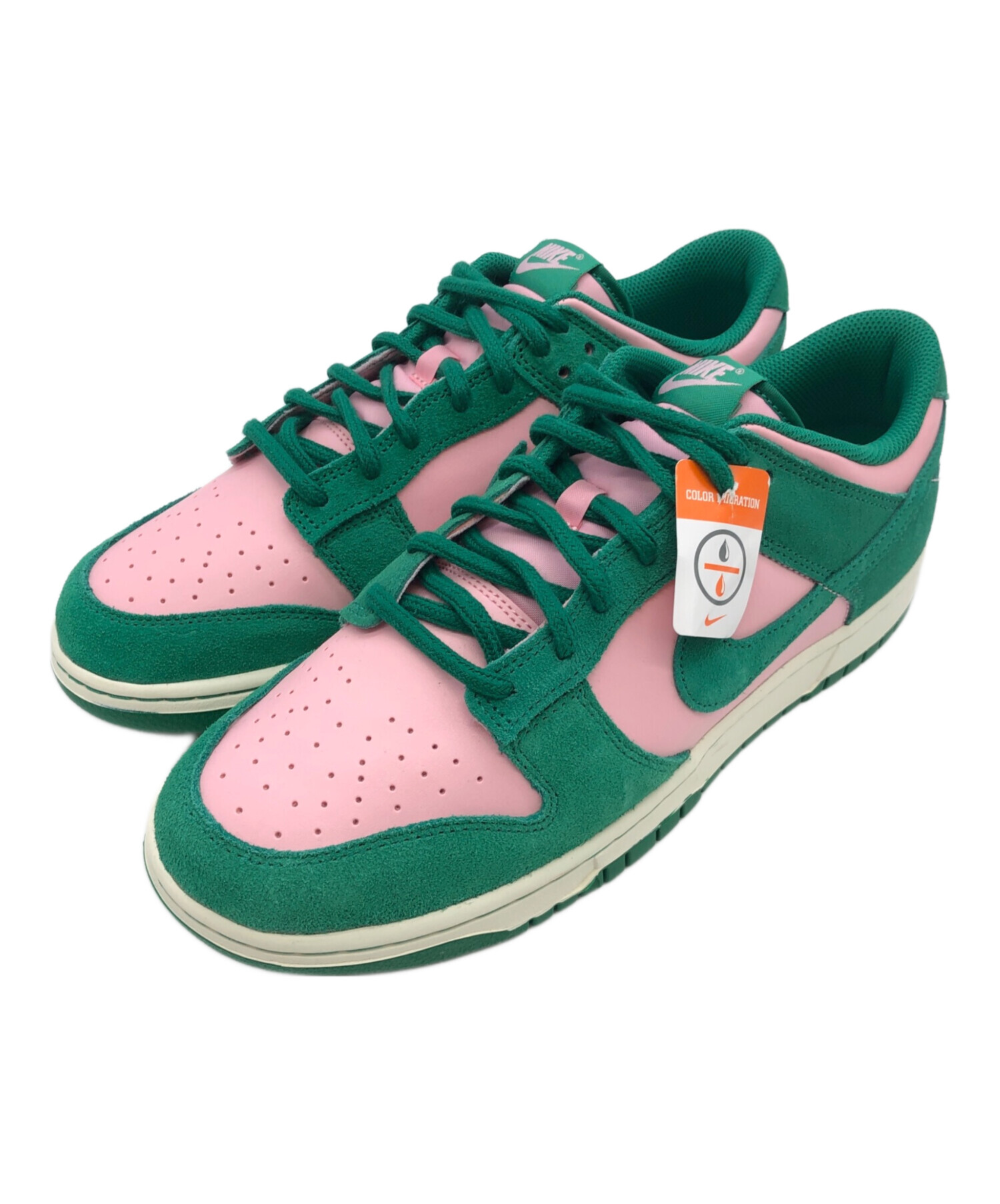 中古・古着通販】NIKE (ナイキ) DUNK LOW スニーカー グリーン×ピンク